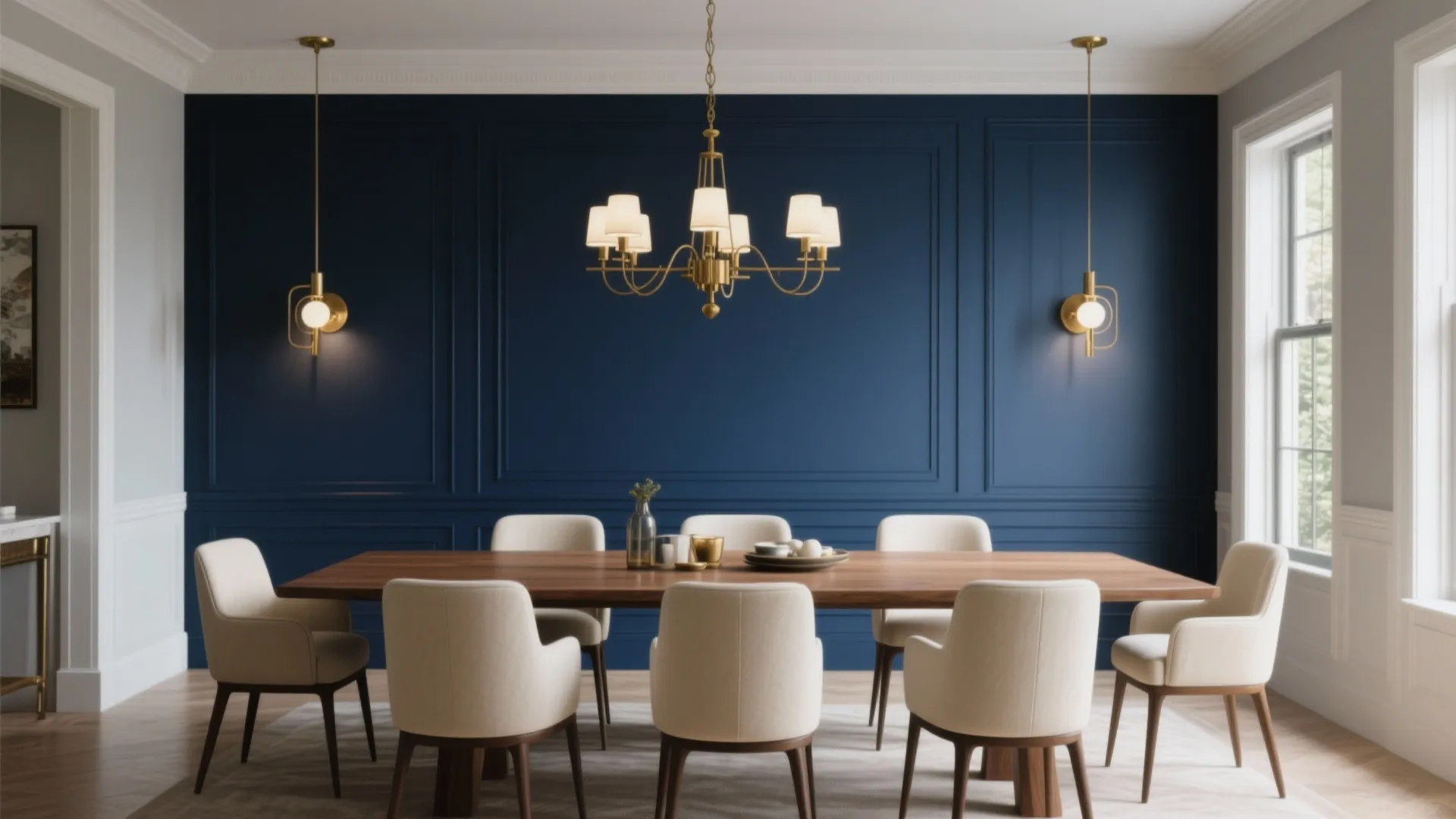 Deep Navy Accent Wall