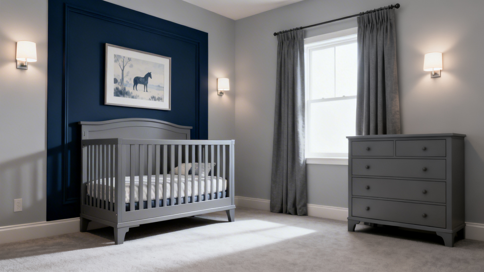Small Nursery Feels Cold? 5 Blue and Grey Baby Boy Ideas