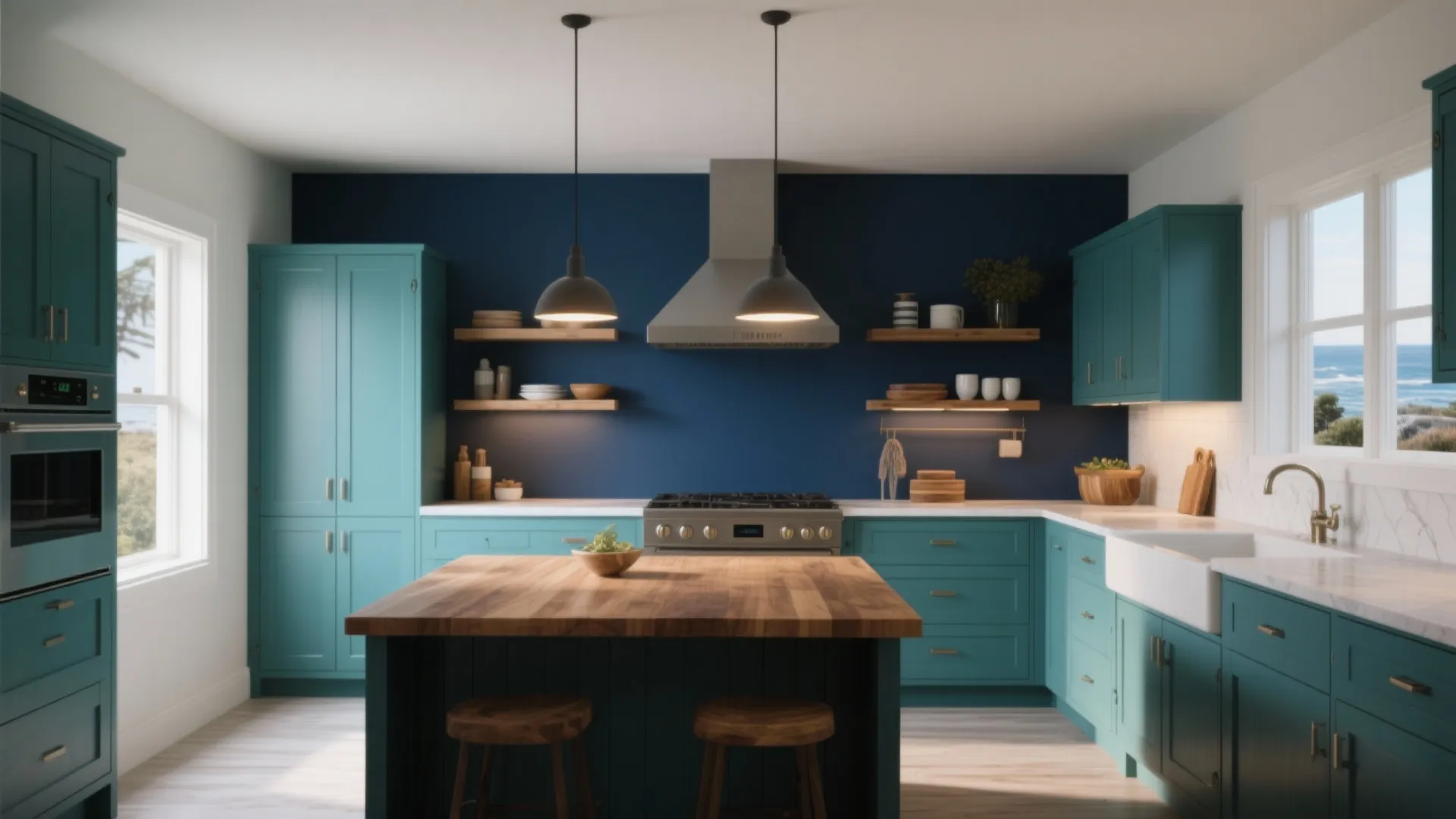 3. Moody Navy or Teal as an Accent