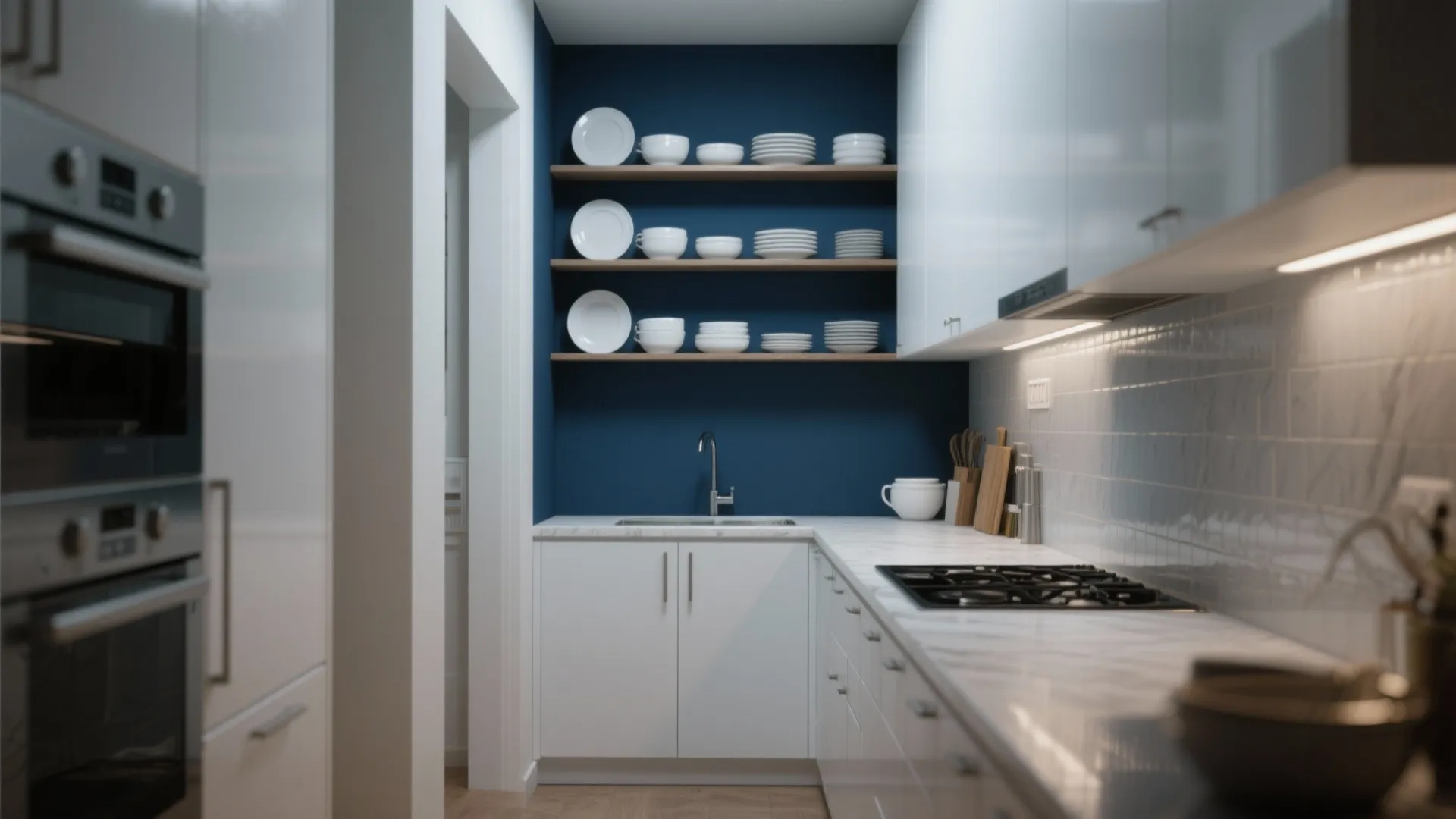 2. Matte Navy Accent Wall