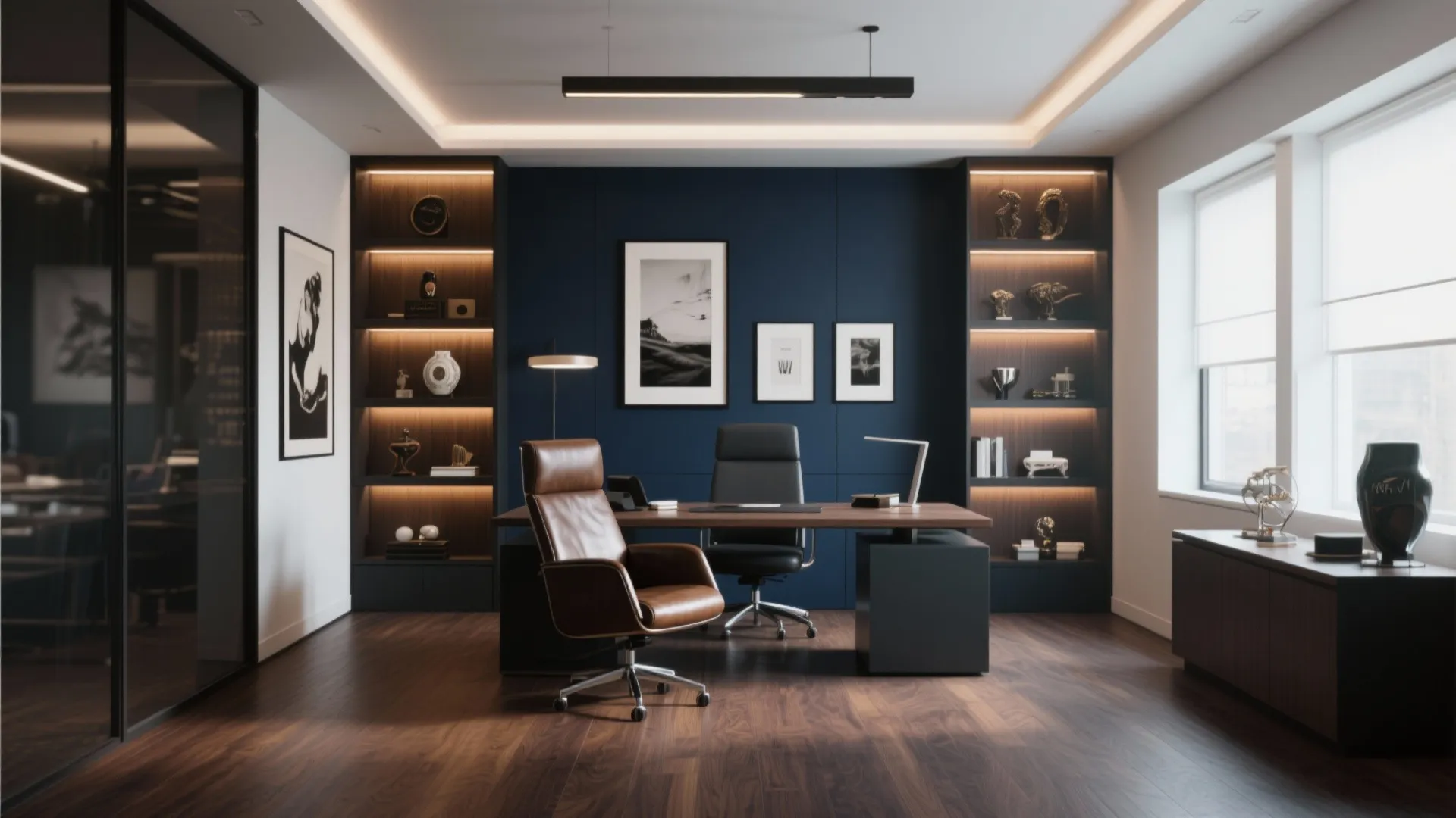 2. Accent Wall with Dark Paint