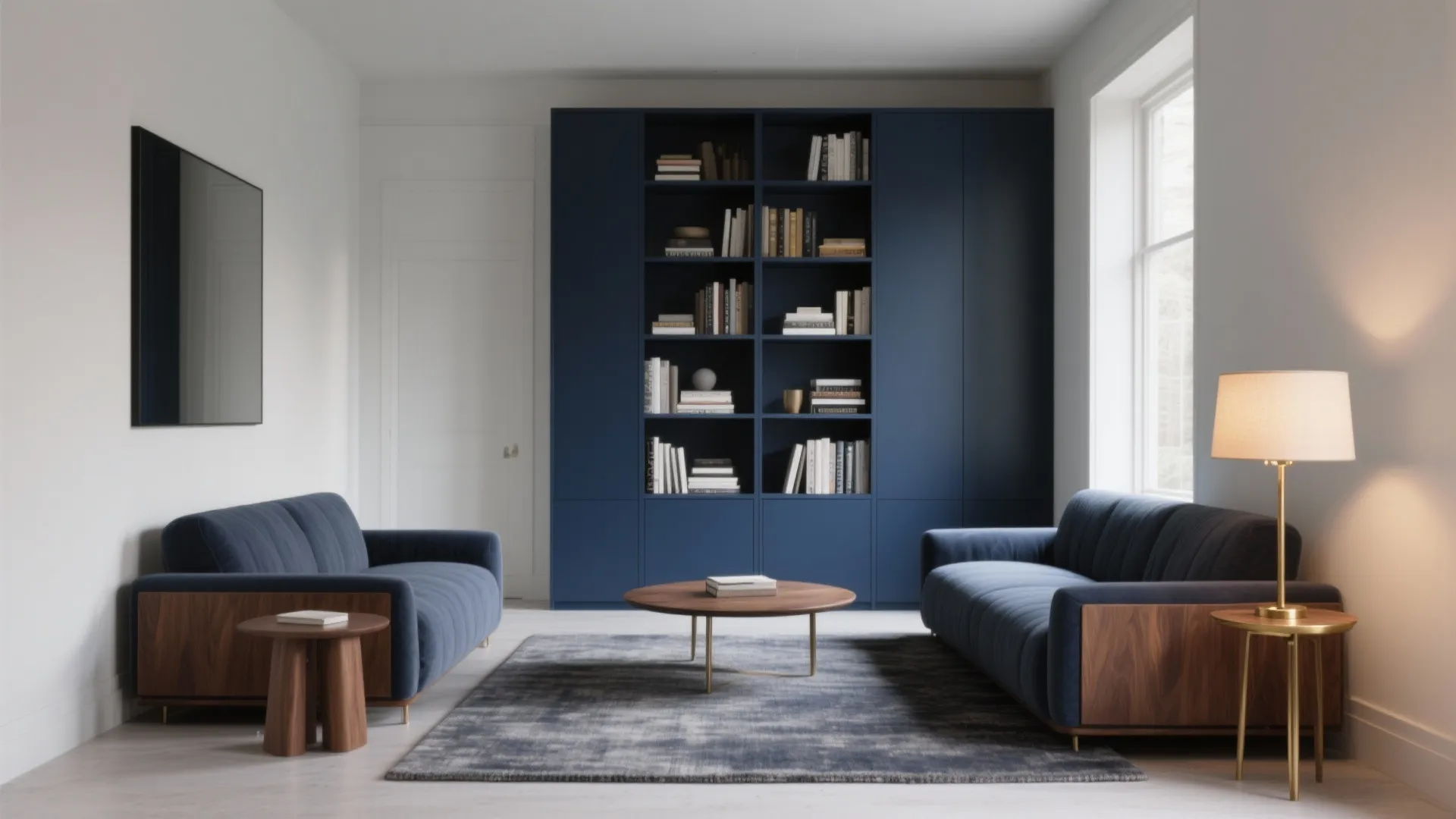 Navy Accents for Structure and Depth