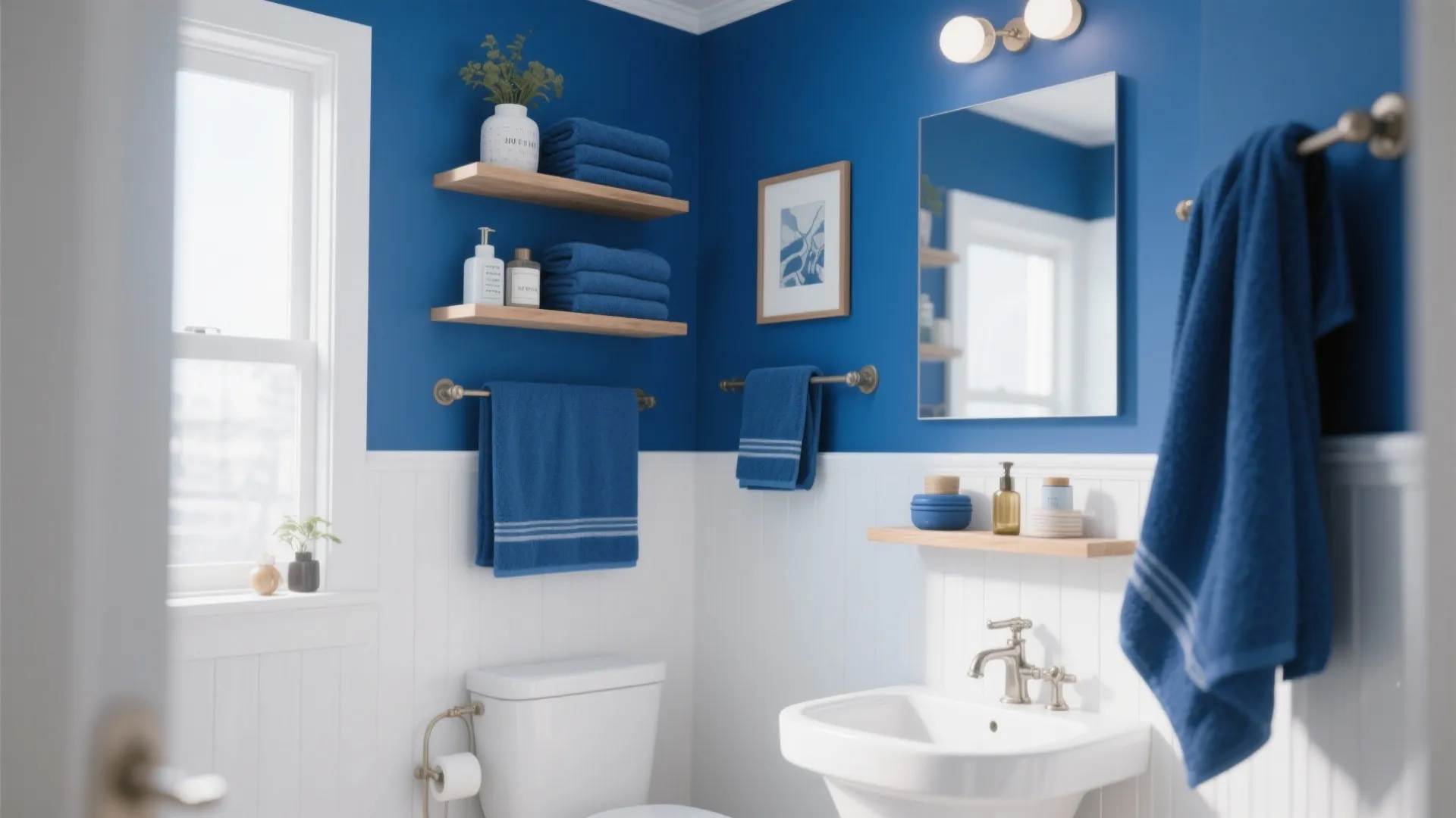 9. Accent Color Shelves