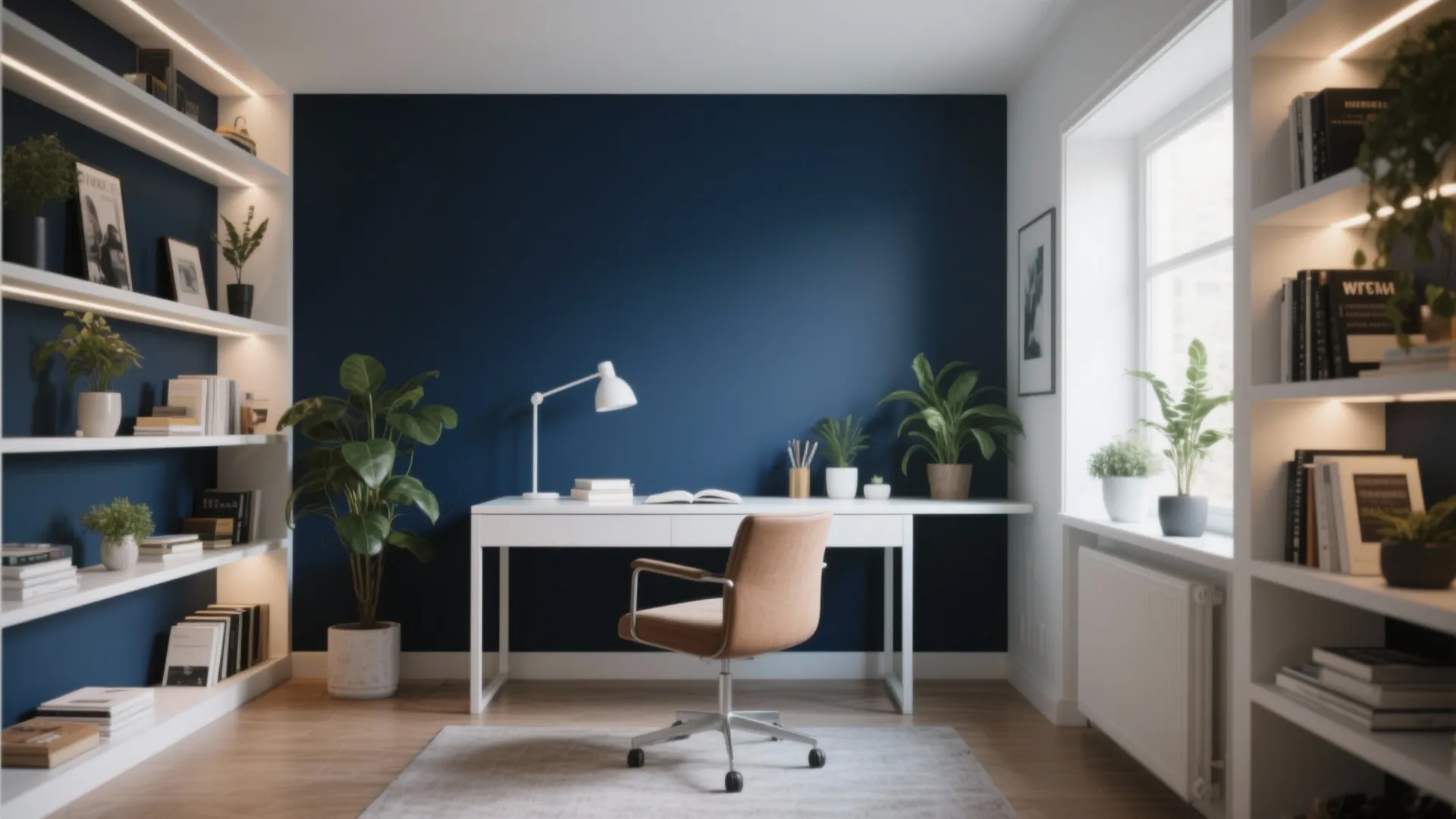 Deep Navy Accent Wall