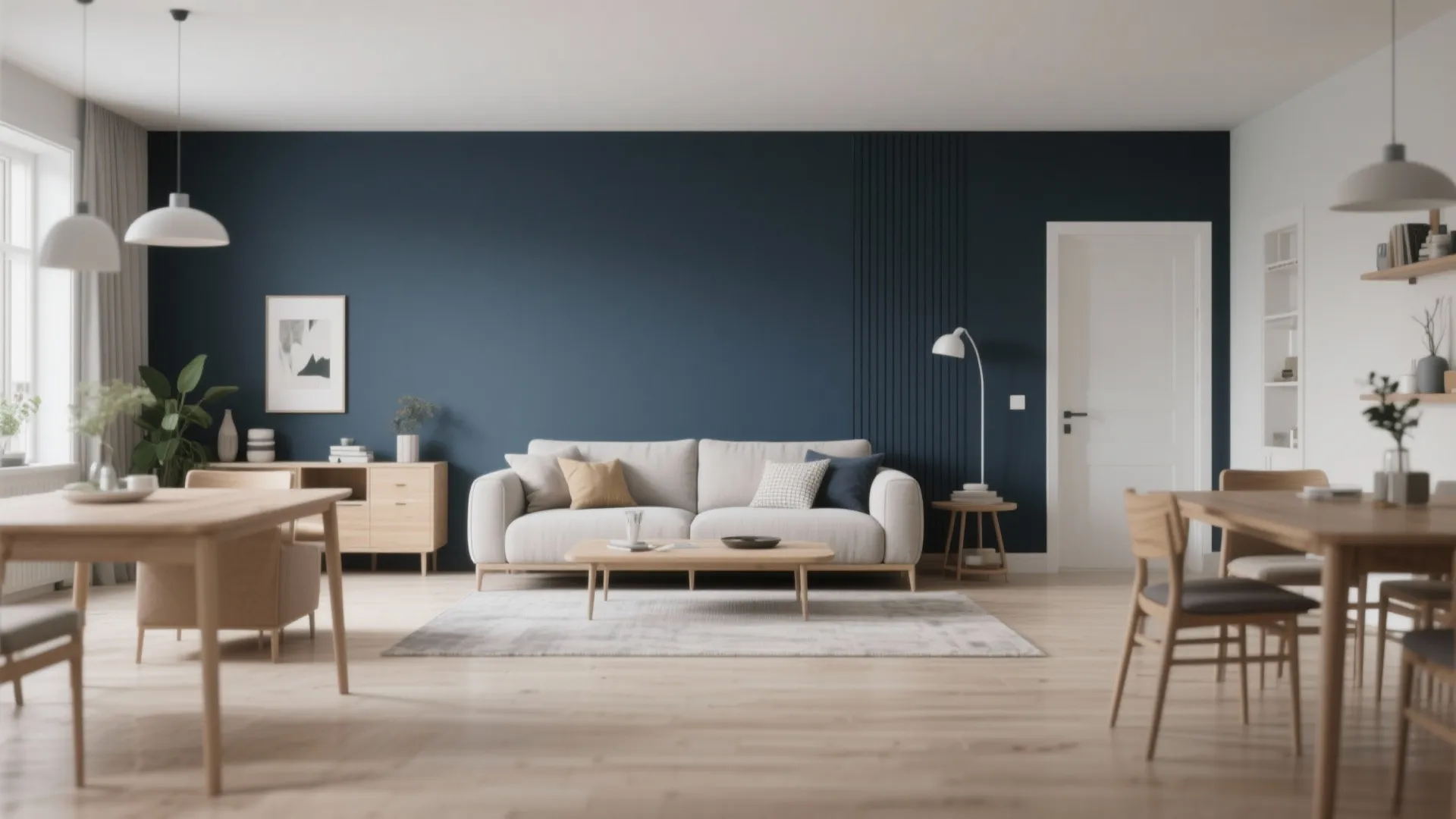 9. Accent Wall Behind Sofa or Dining