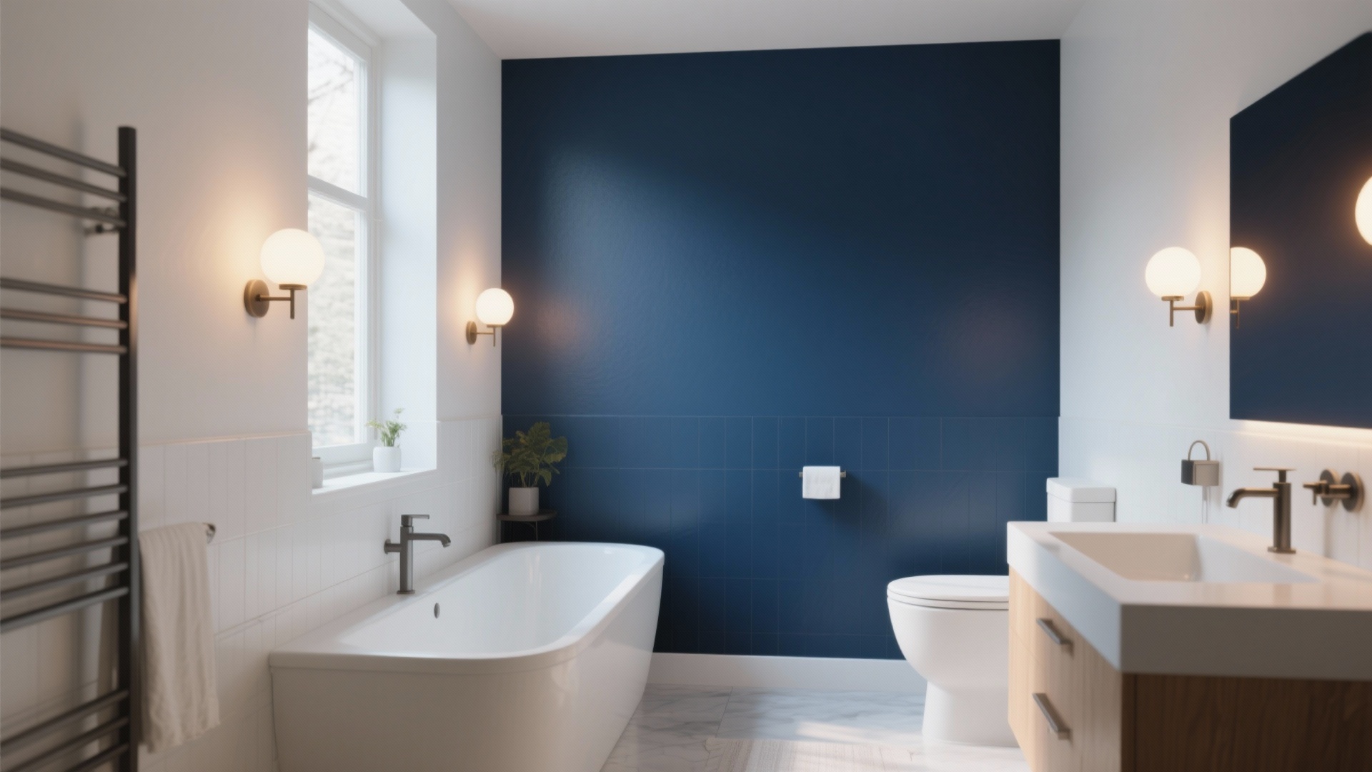 5 Navy Blue Bathroom Decorating Ideas