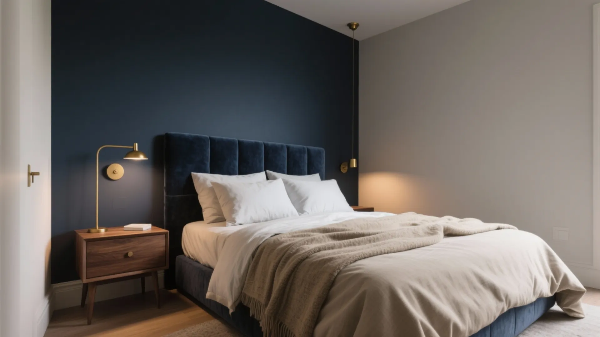 Deep Navy Accent Wall for Cocooning
