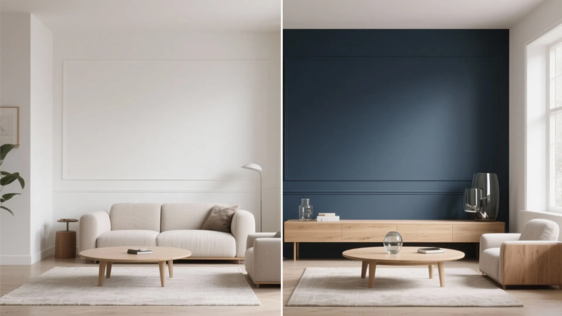 Deep Accent Wall to Ground Space and Add Contrast