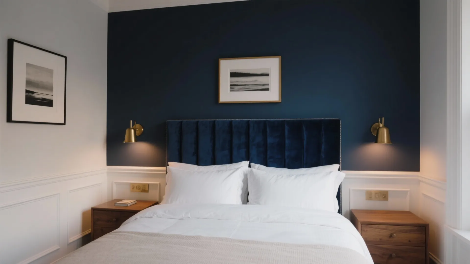 Deep Navy Accent Walls for Drama and Depth