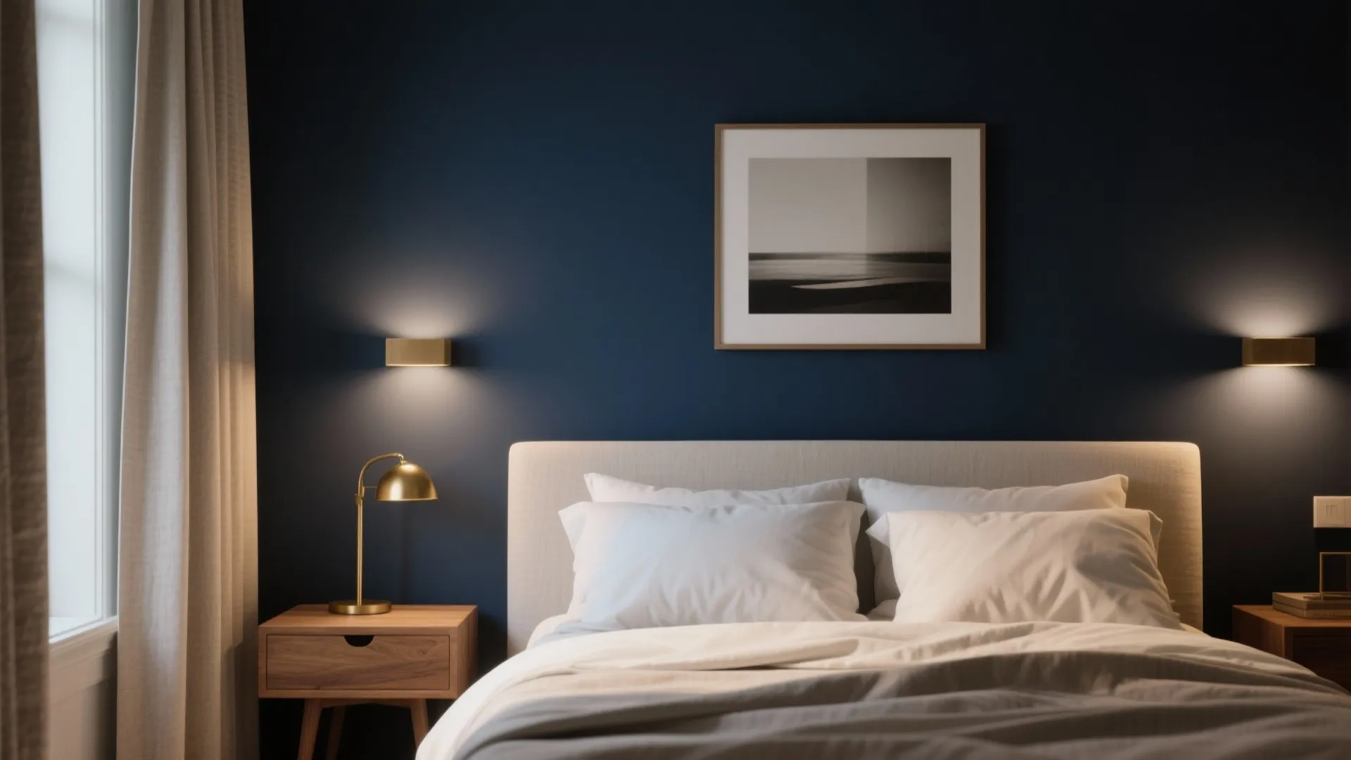 Moody Navy Accent Wall