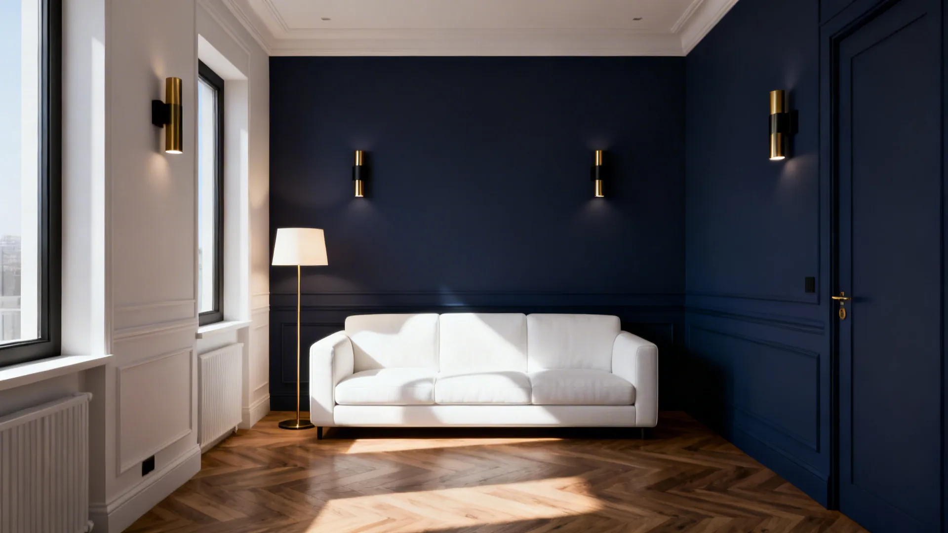 2. Bold Accent Wall for Contrast