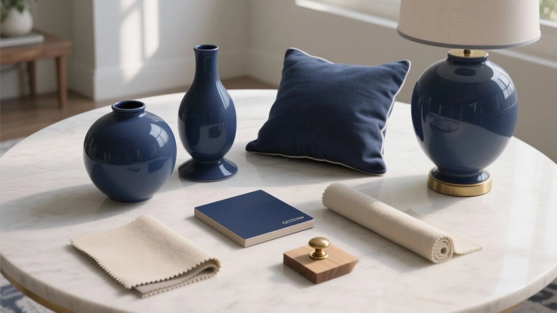 3. Use navy accents to create rhythm