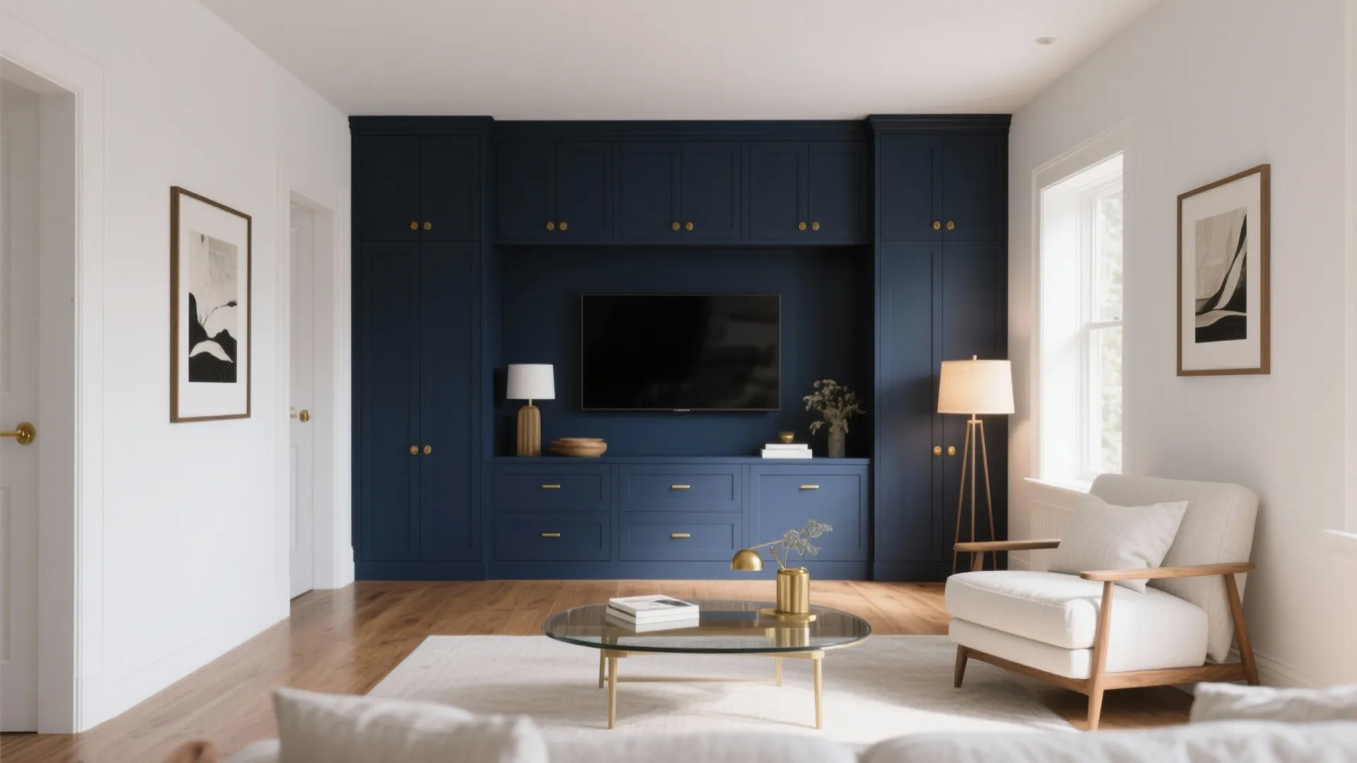 Deep Navy and Ink Blue Accents