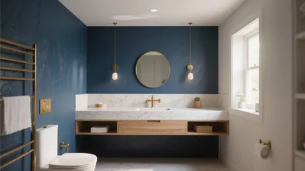 5 Dark Blue Bathroom Ideas