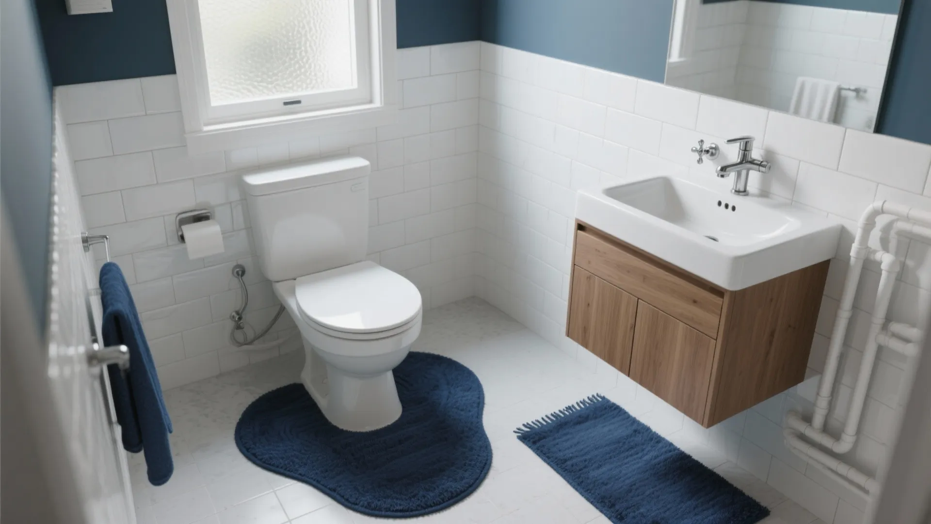 5 Navy Blue Bathroom Rug Set Ideas: Stylish navy blue bathroom rug set inspirations to elevate small bathrooms with practical tips from a pro