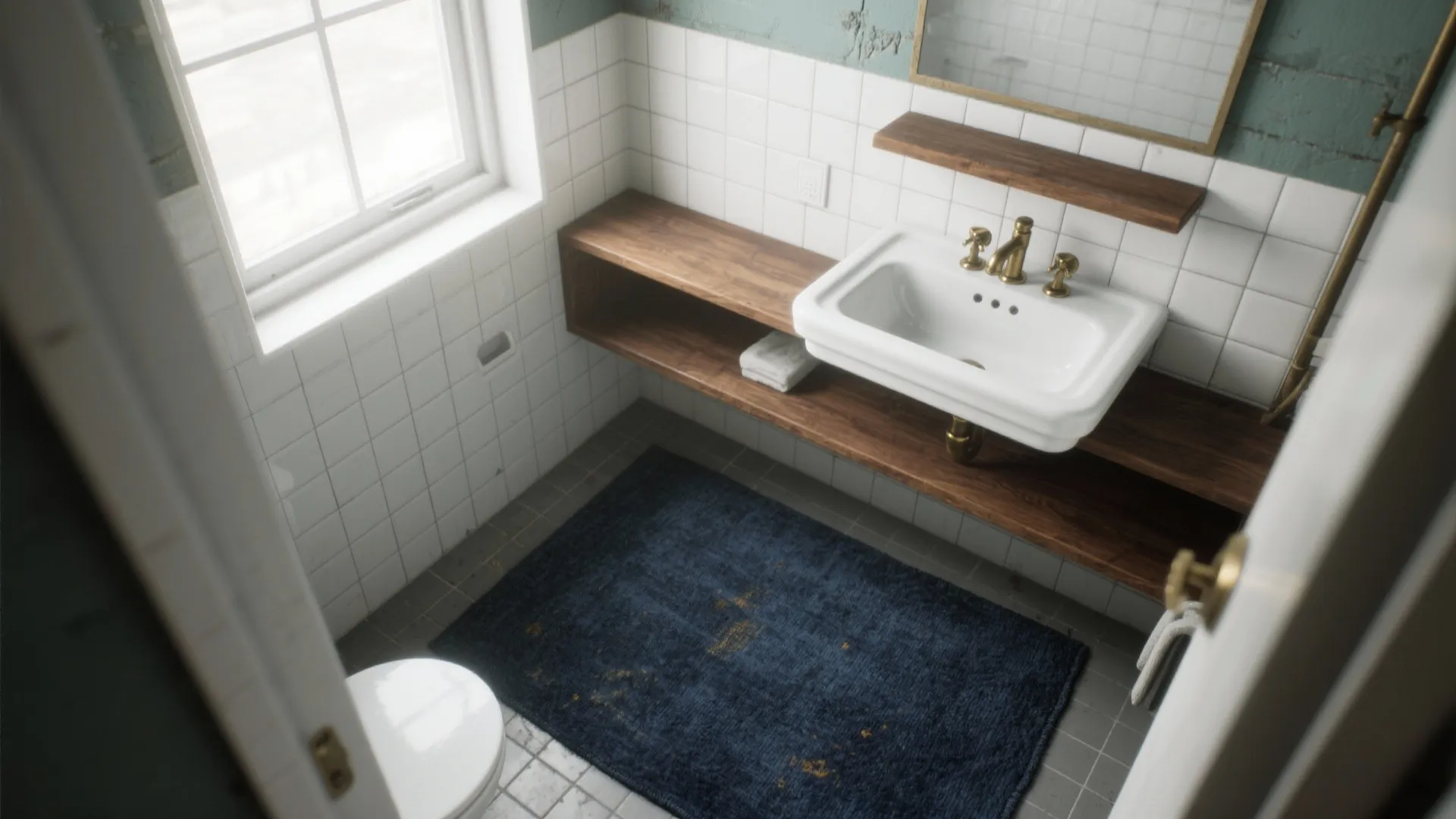 1. Deep Navy for a Spa-Like Feel