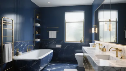 5 Navy Blue Bathroom Decorating Ideas