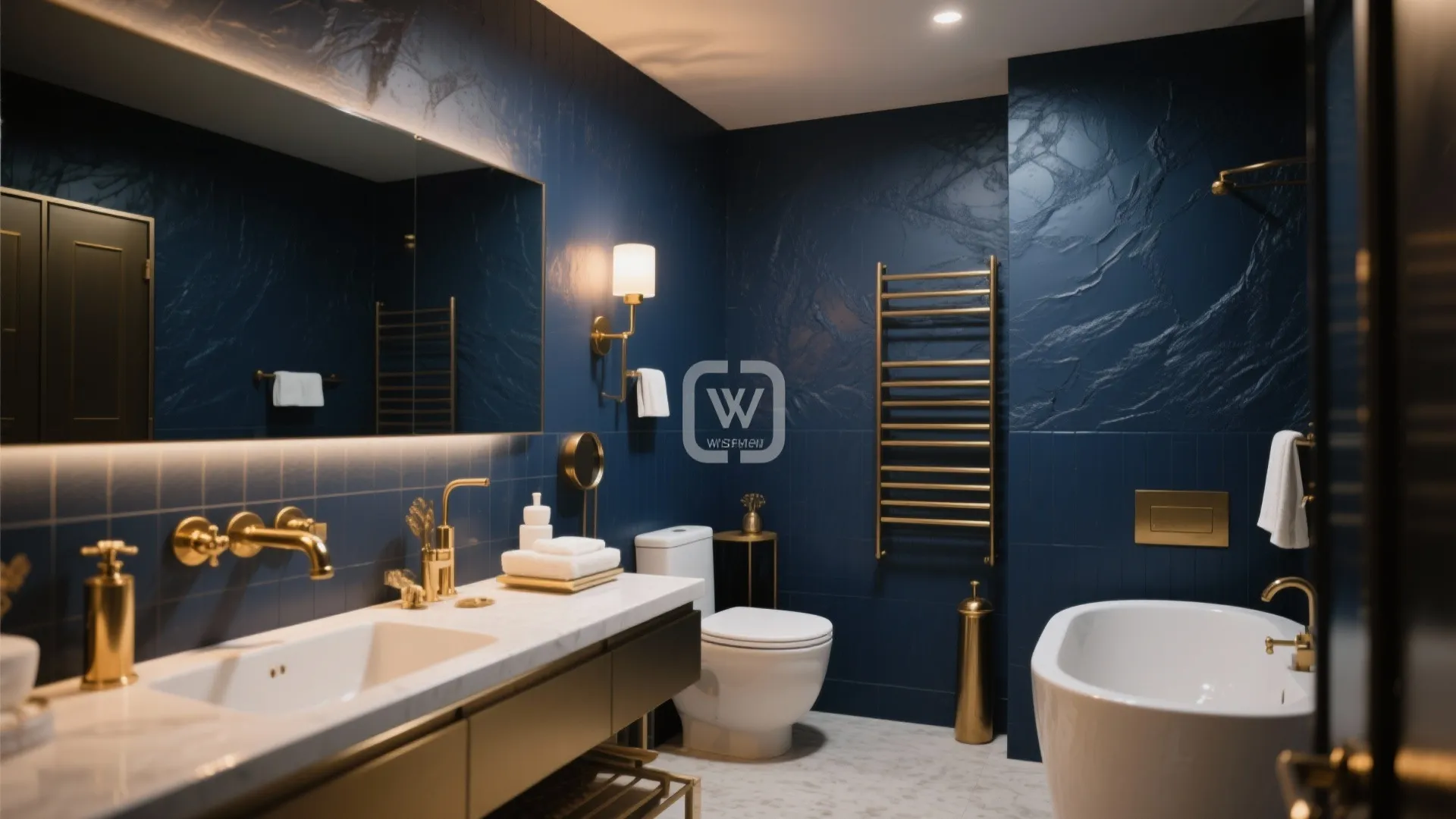 1. Go Deep with Navy Walls