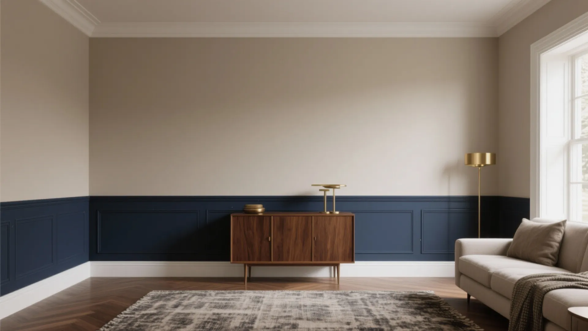 Navy Blue + Warm Beige