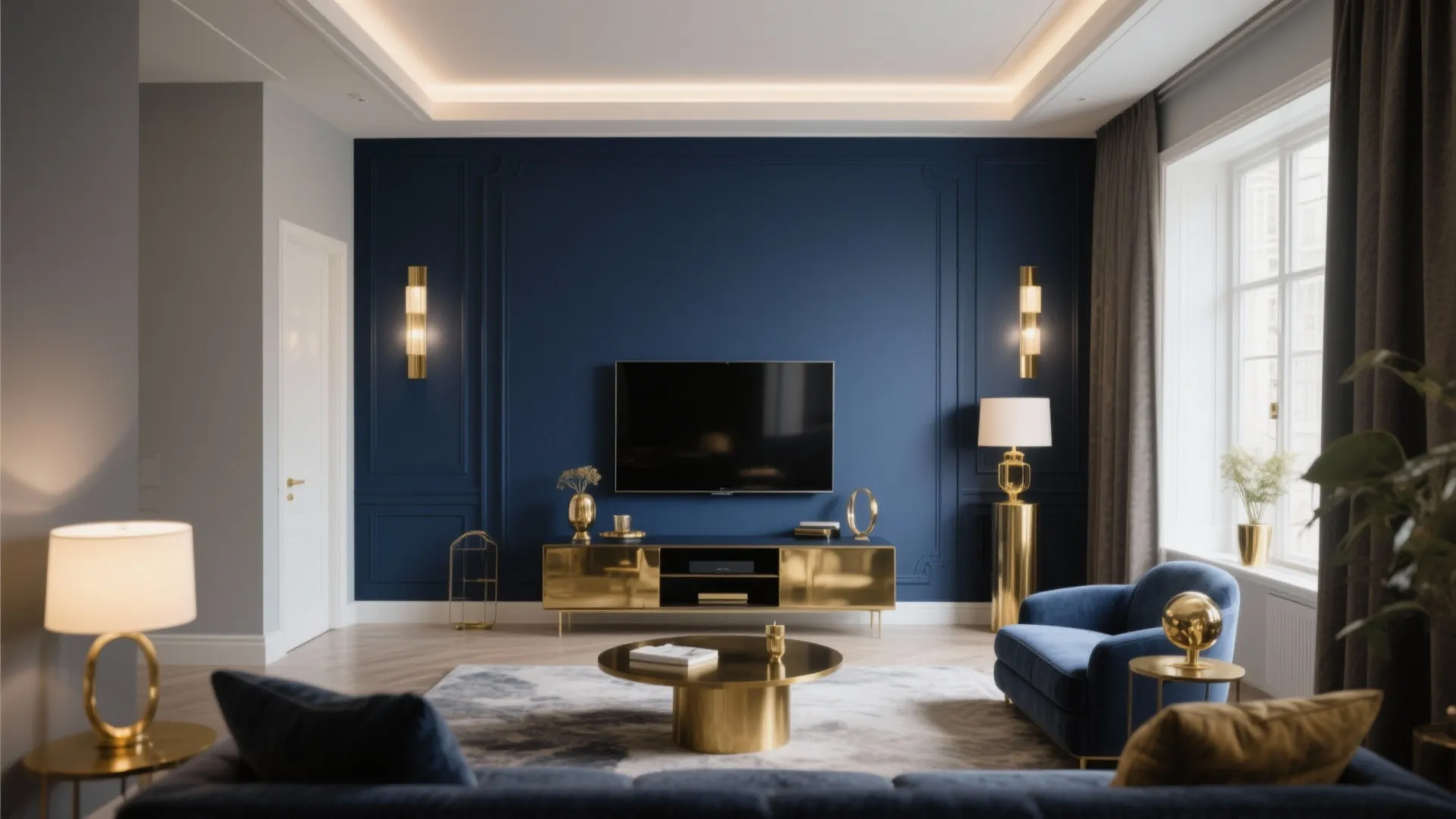 4. Navy Blue Elegance