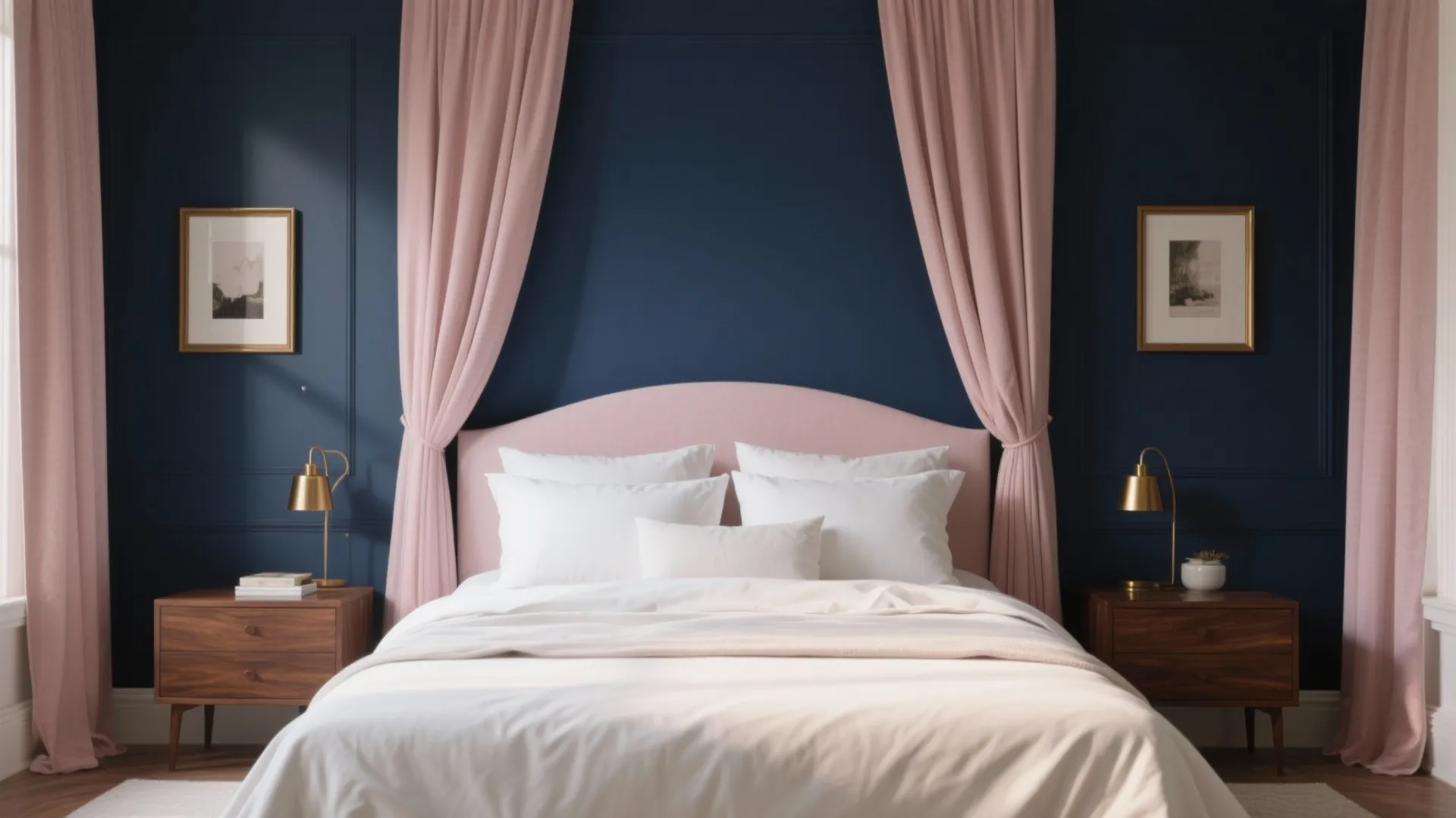 Navy + Blush Contrast