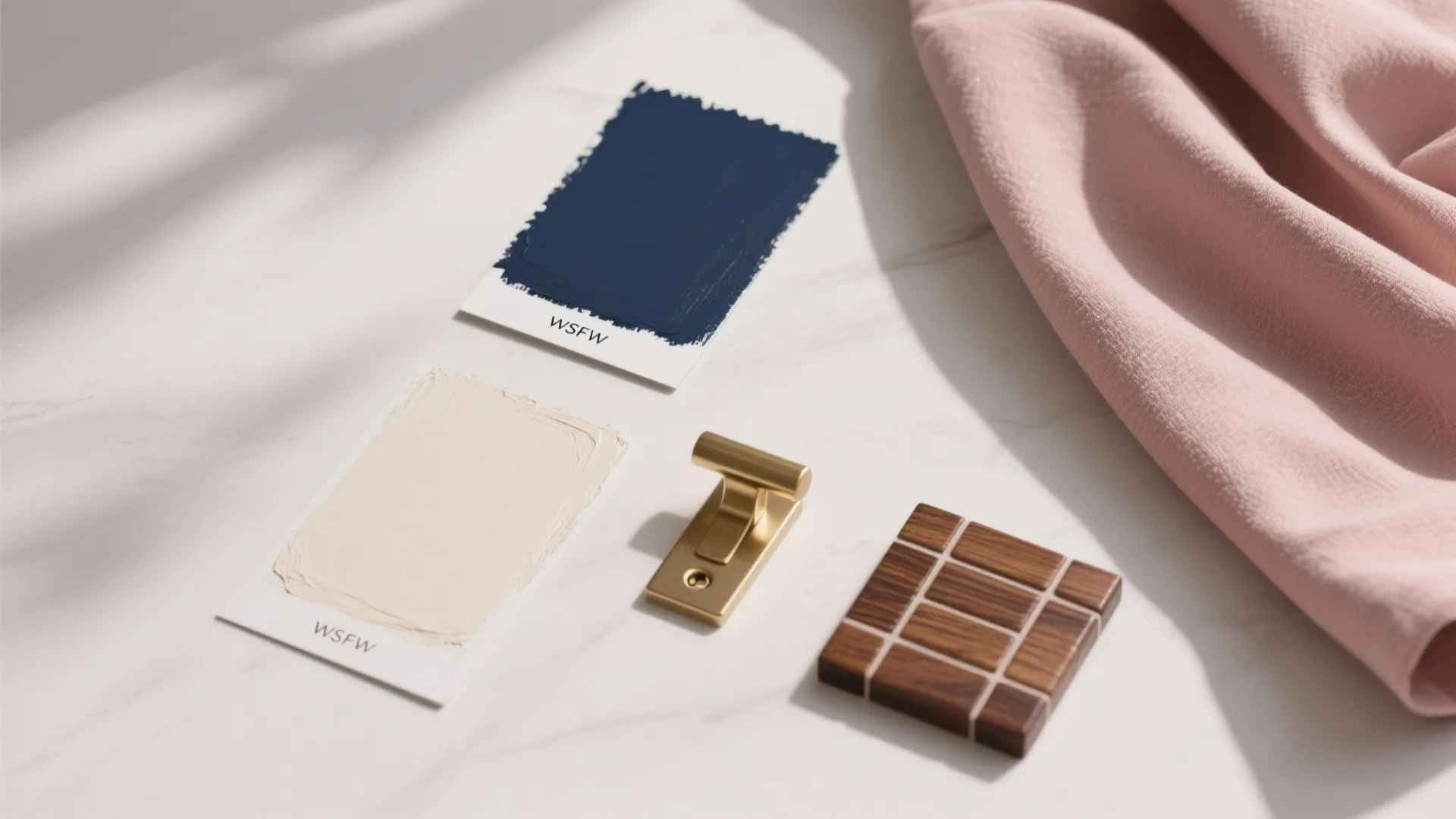 Navy + Blush Contrast