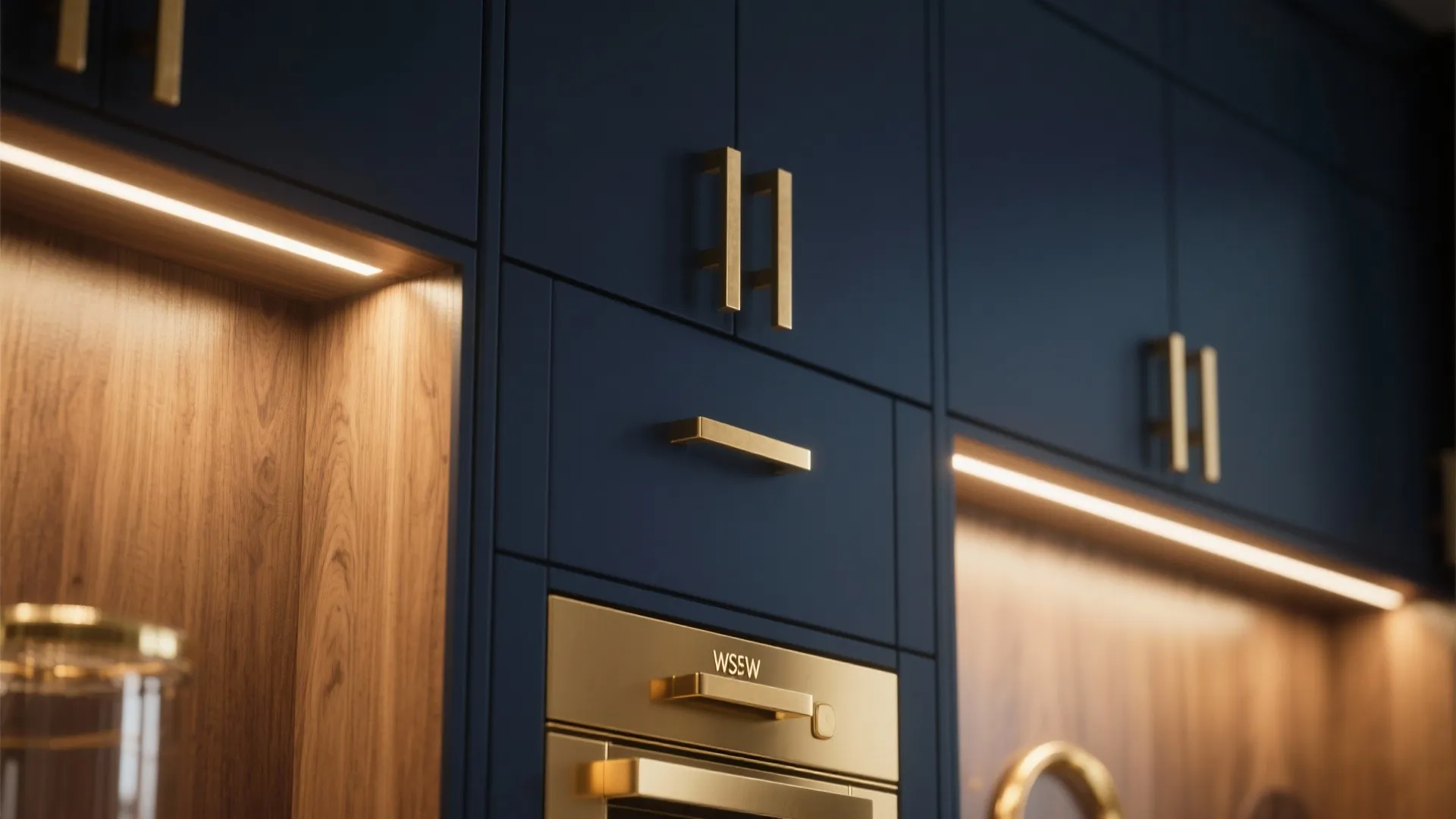 2. Ink Navy and Brass Accents