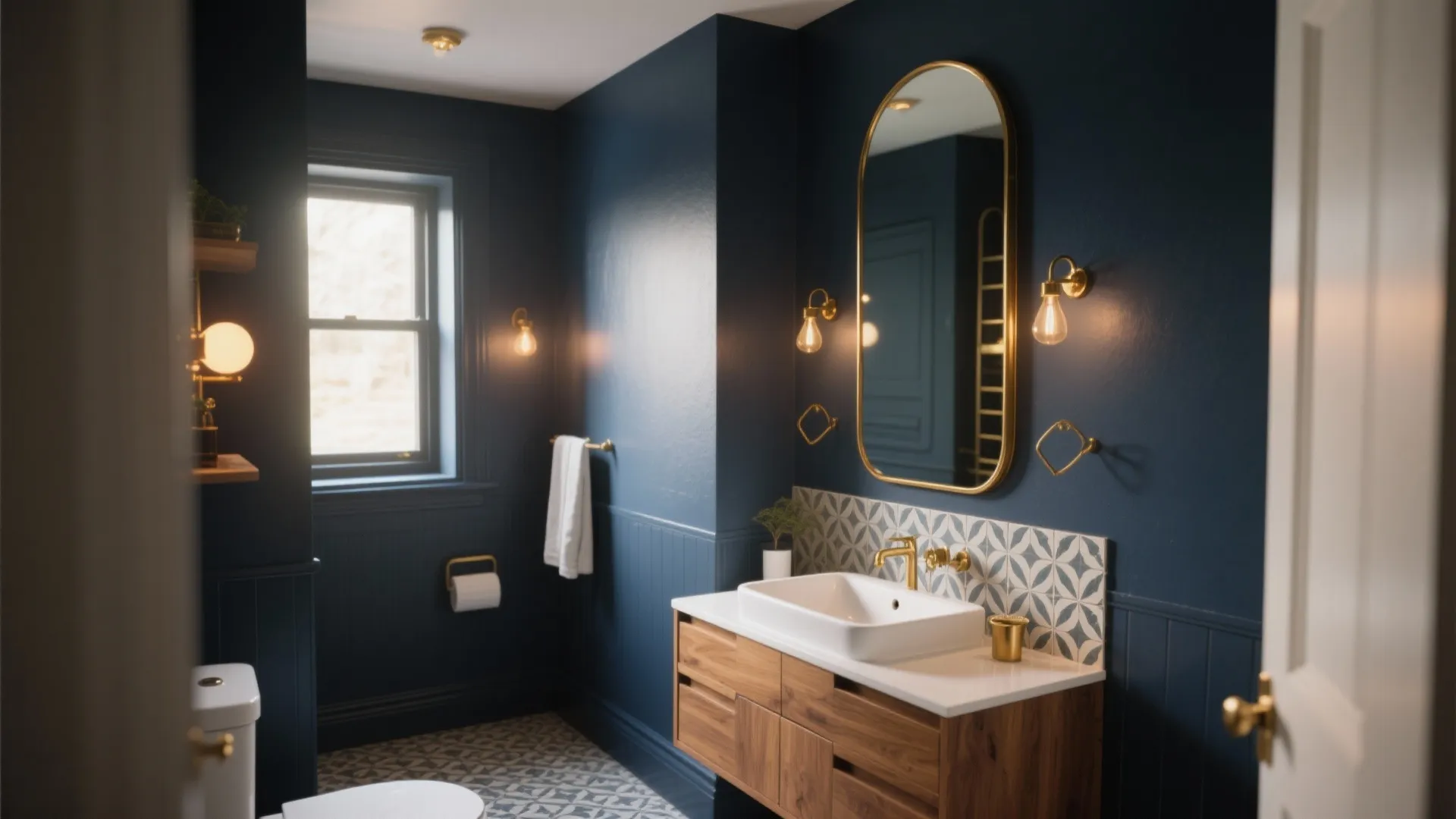 Dark Blue Bathroom Decorating Ideas: 5 Tips: Small-space navy styling that feels luxe — five practical inspirations from a pro
