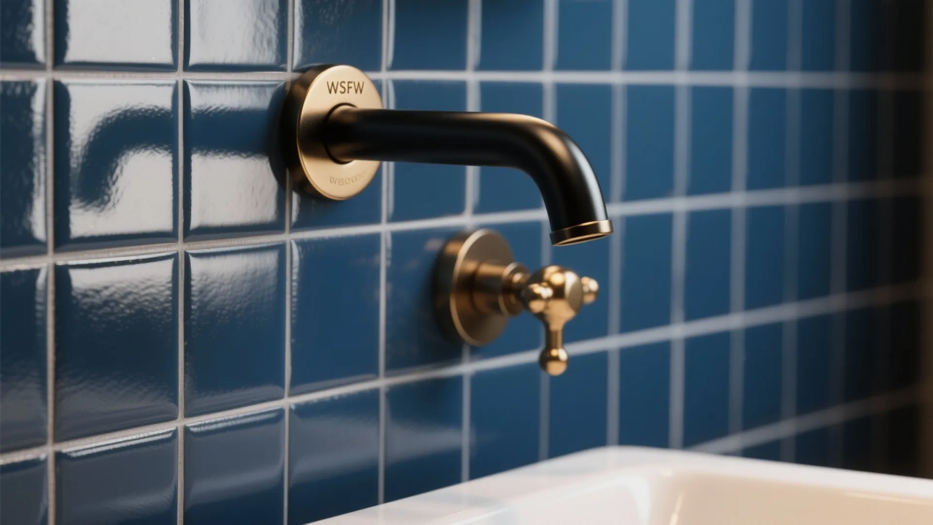 4. Mix Navy with Brass or Matte Black Fixtures
