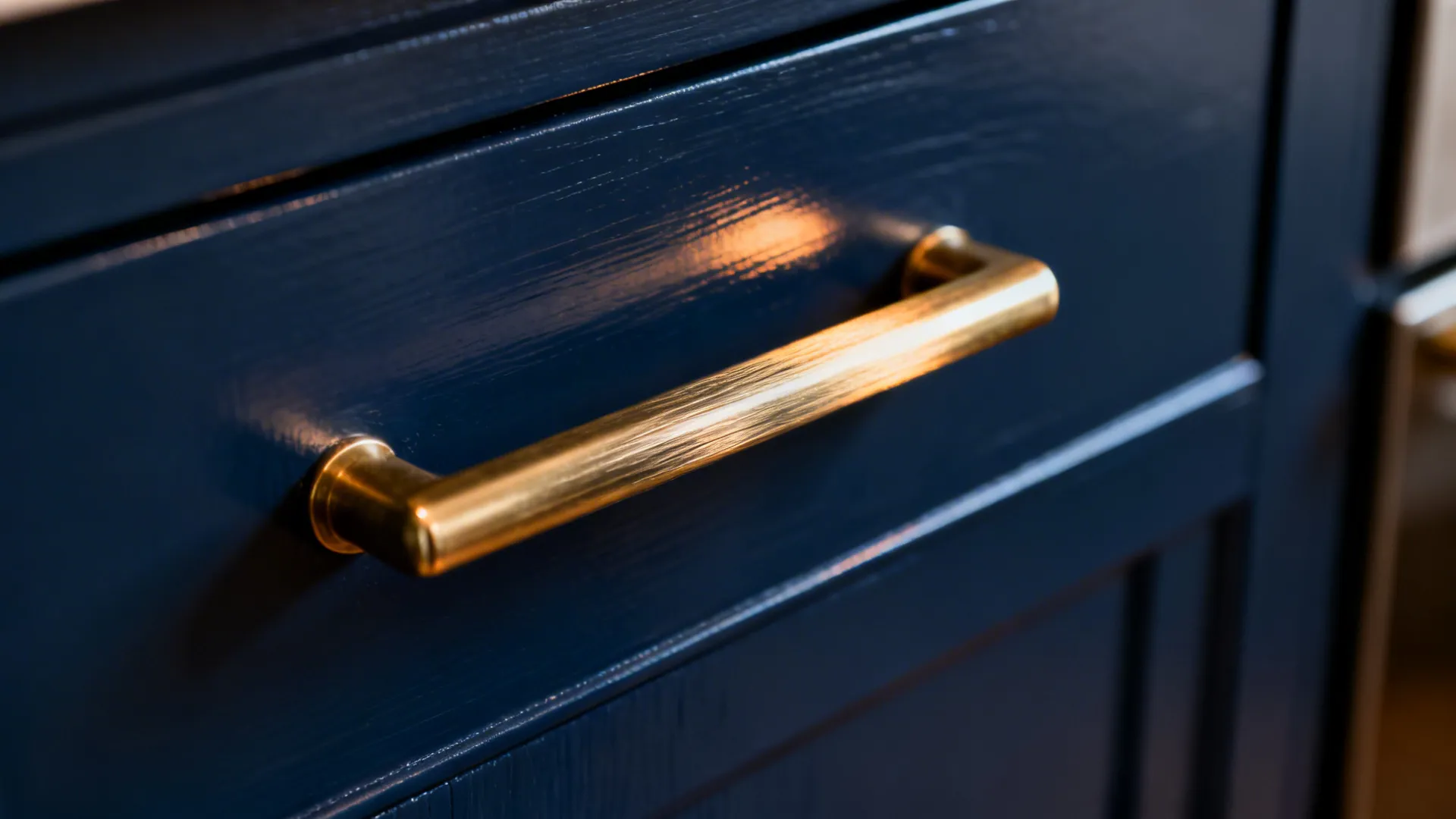 Moody Navy + Brass Accents