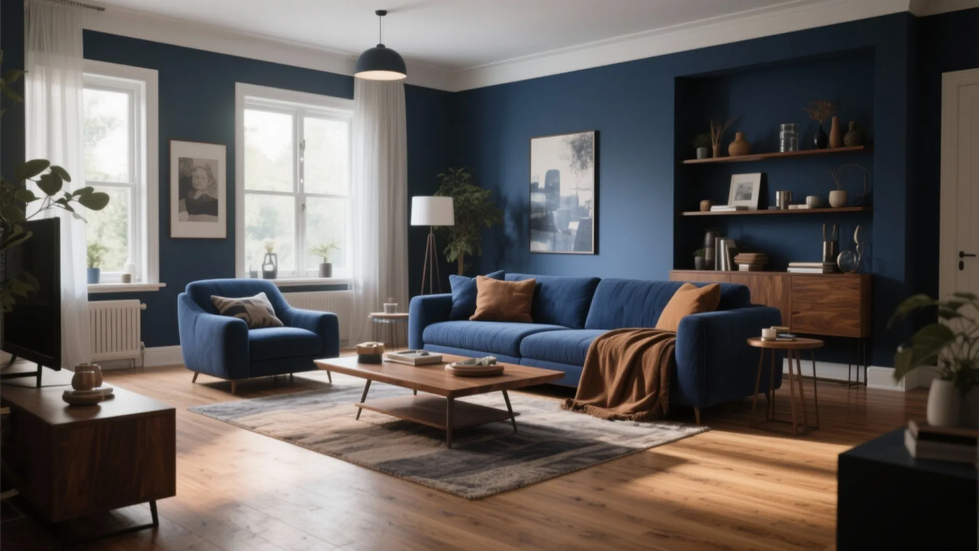10 Navy Blue and Brown Living Room Ideas: Stylish Ways to Blend Navy Blue and Brown for a Warm and Modern Living Space