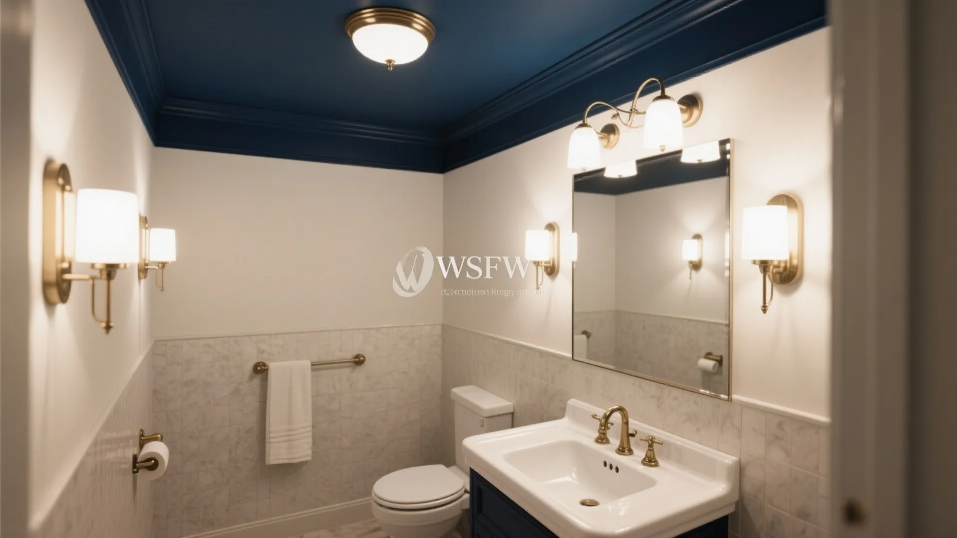 6. Dark Blue Ceiling for Drama