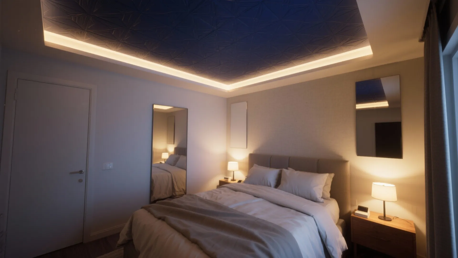 3. Navy ceiling for unexpected drama