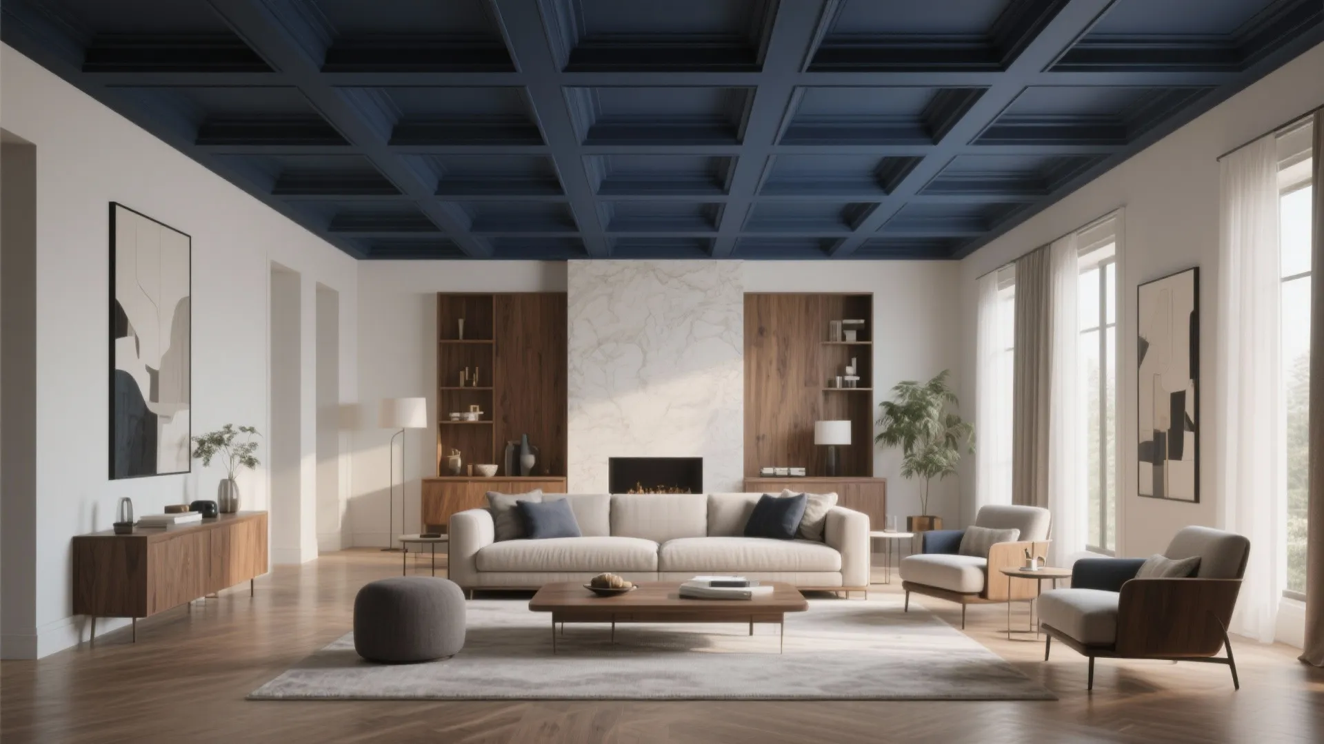 4. Statement Ceiling Treatments