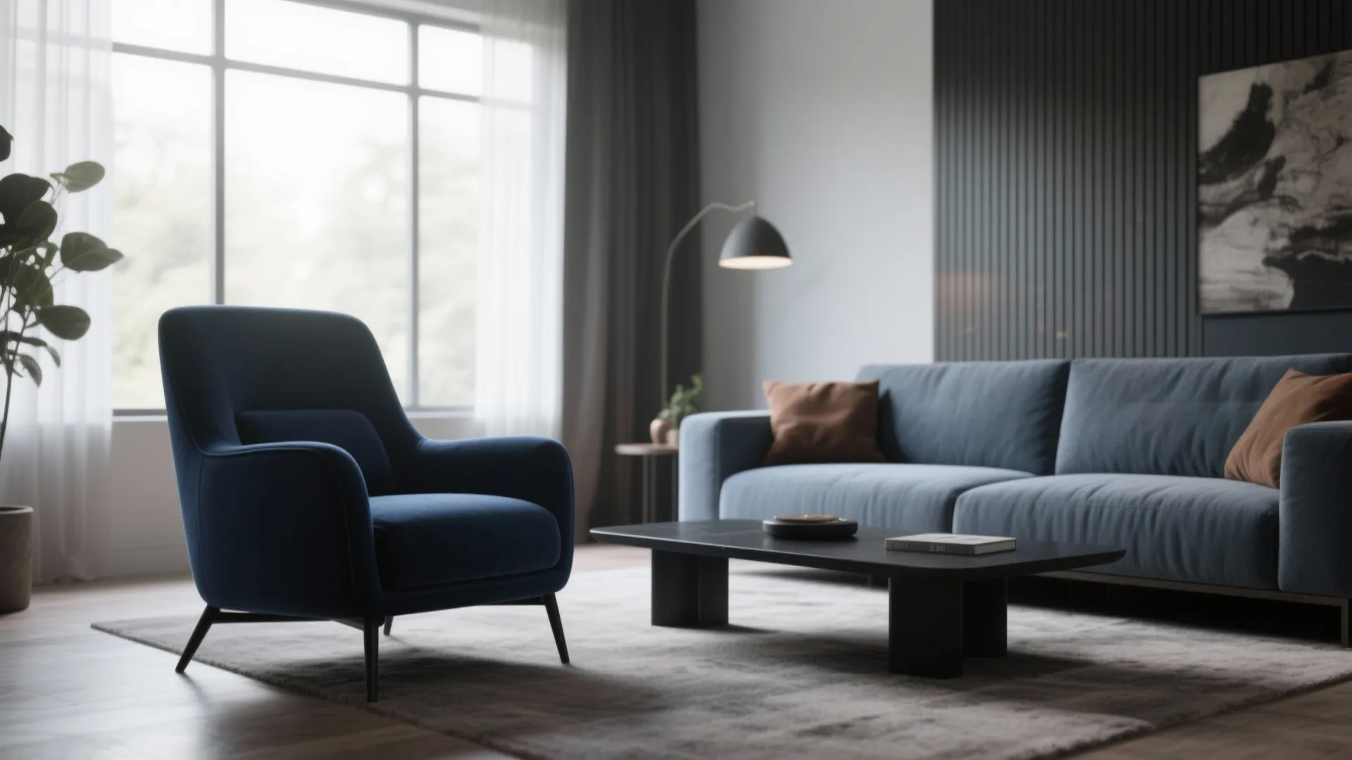 4. Introduce contrast with deep navy or charcoal