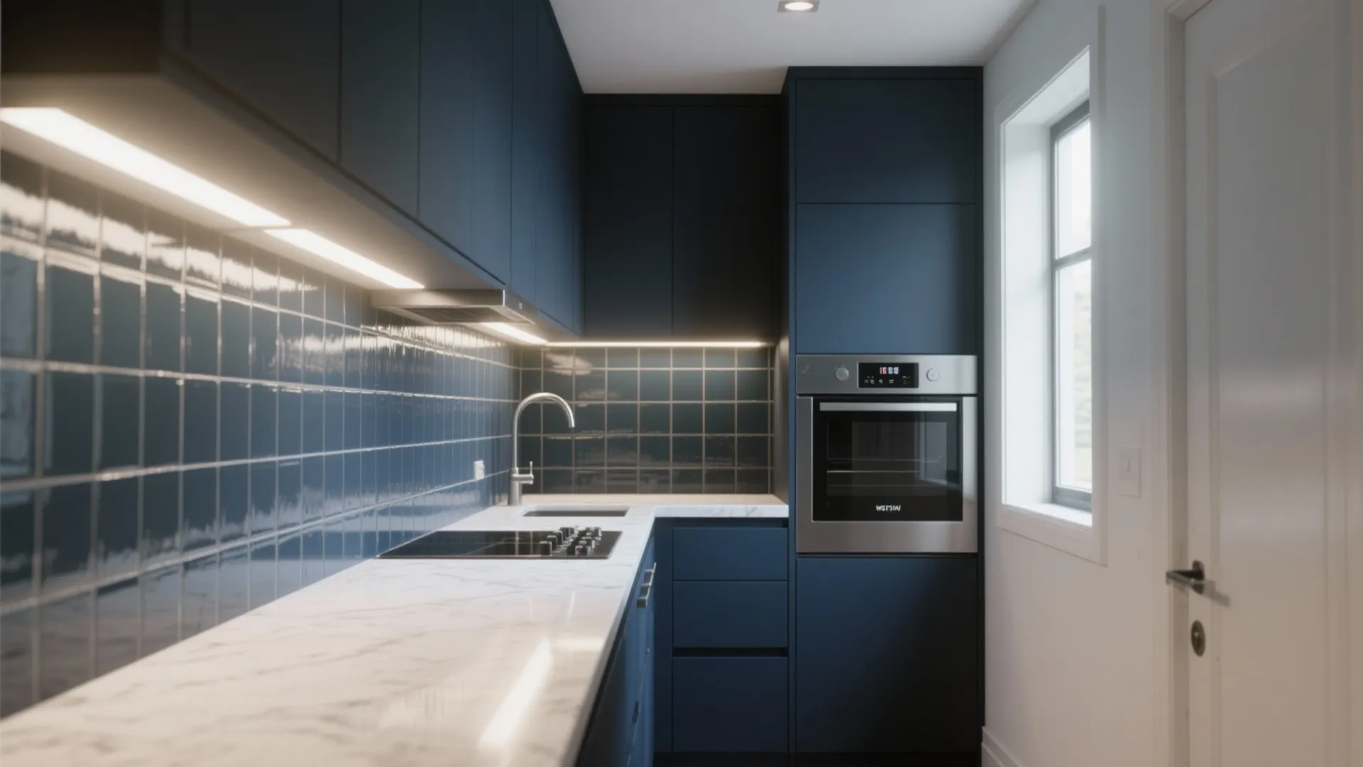 Moody Navy or Charcoal with Crisp Contrast