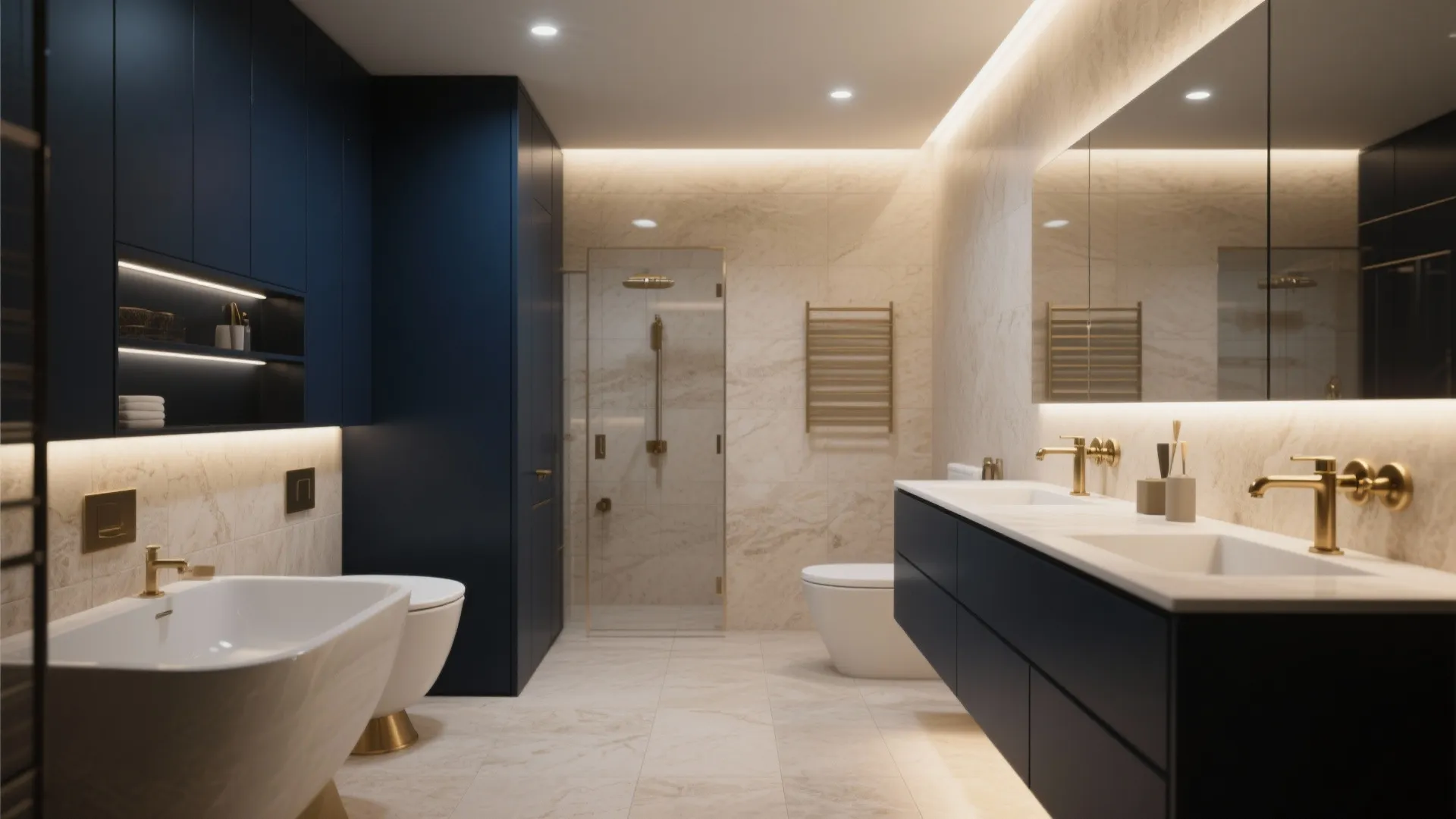 4. Navy or Deep Blue Contrast