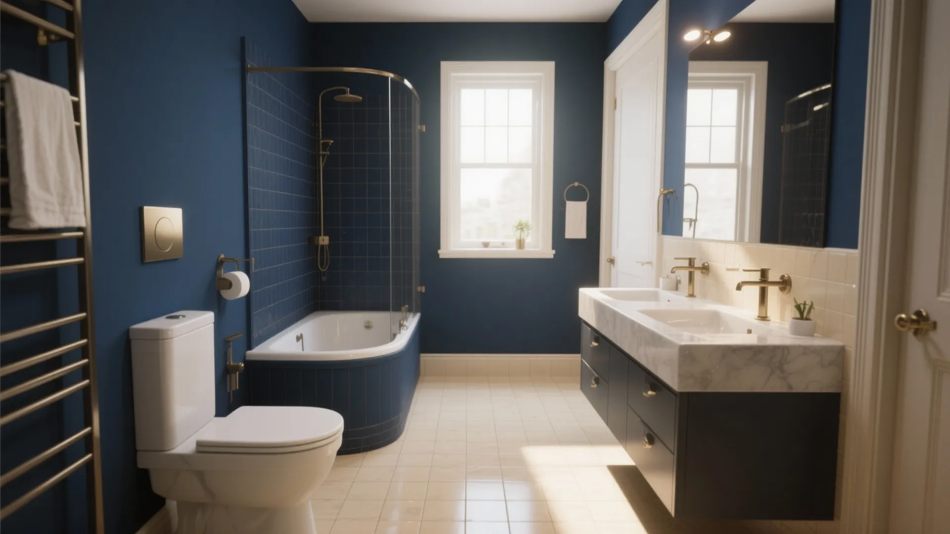 Navy Blue and Cream Bathroom Ideas: Stylish Combinations for Your Bathroom Design