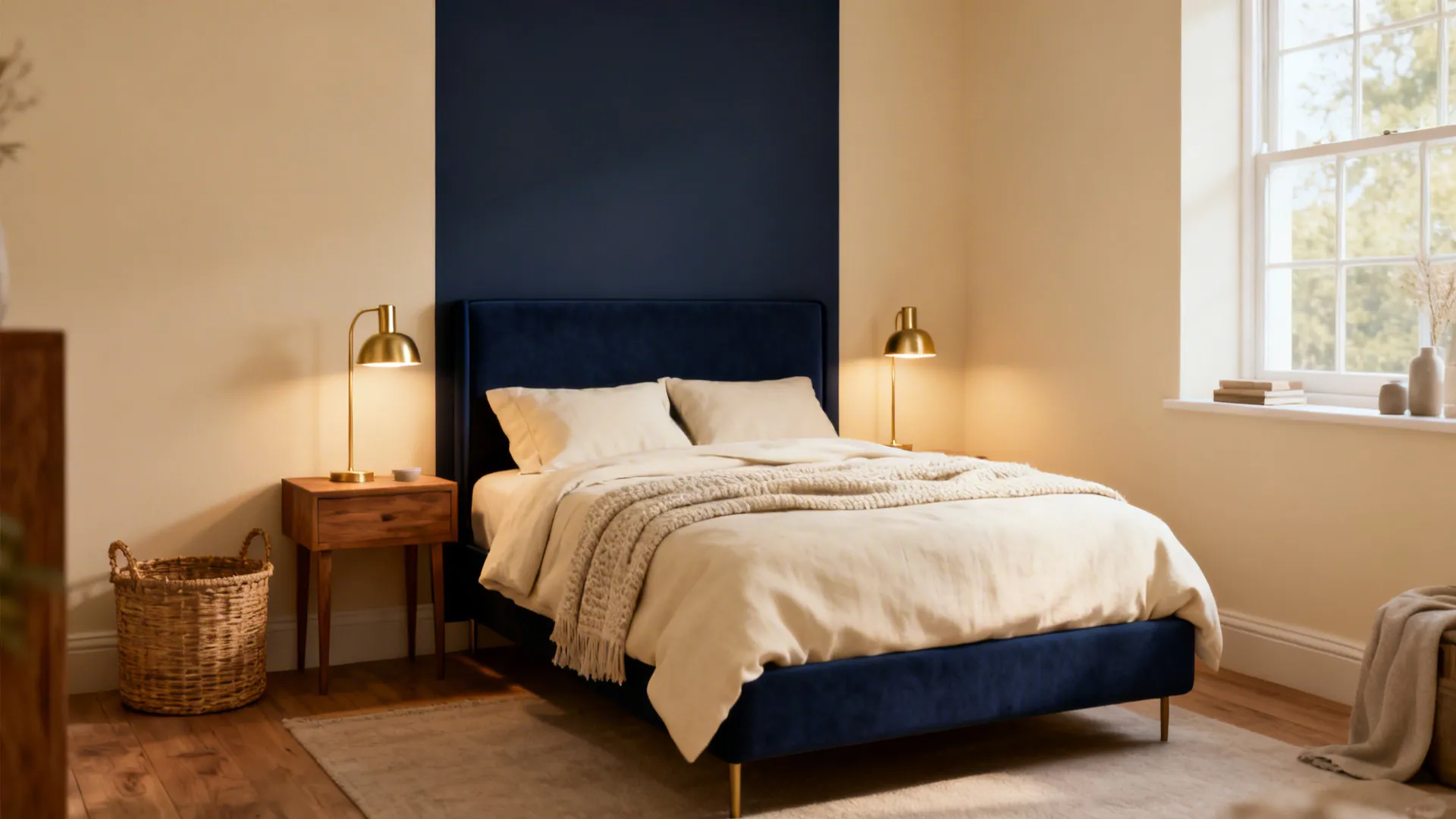 Navy Blue + Cream Bedroom Ideas (5 Inspo)