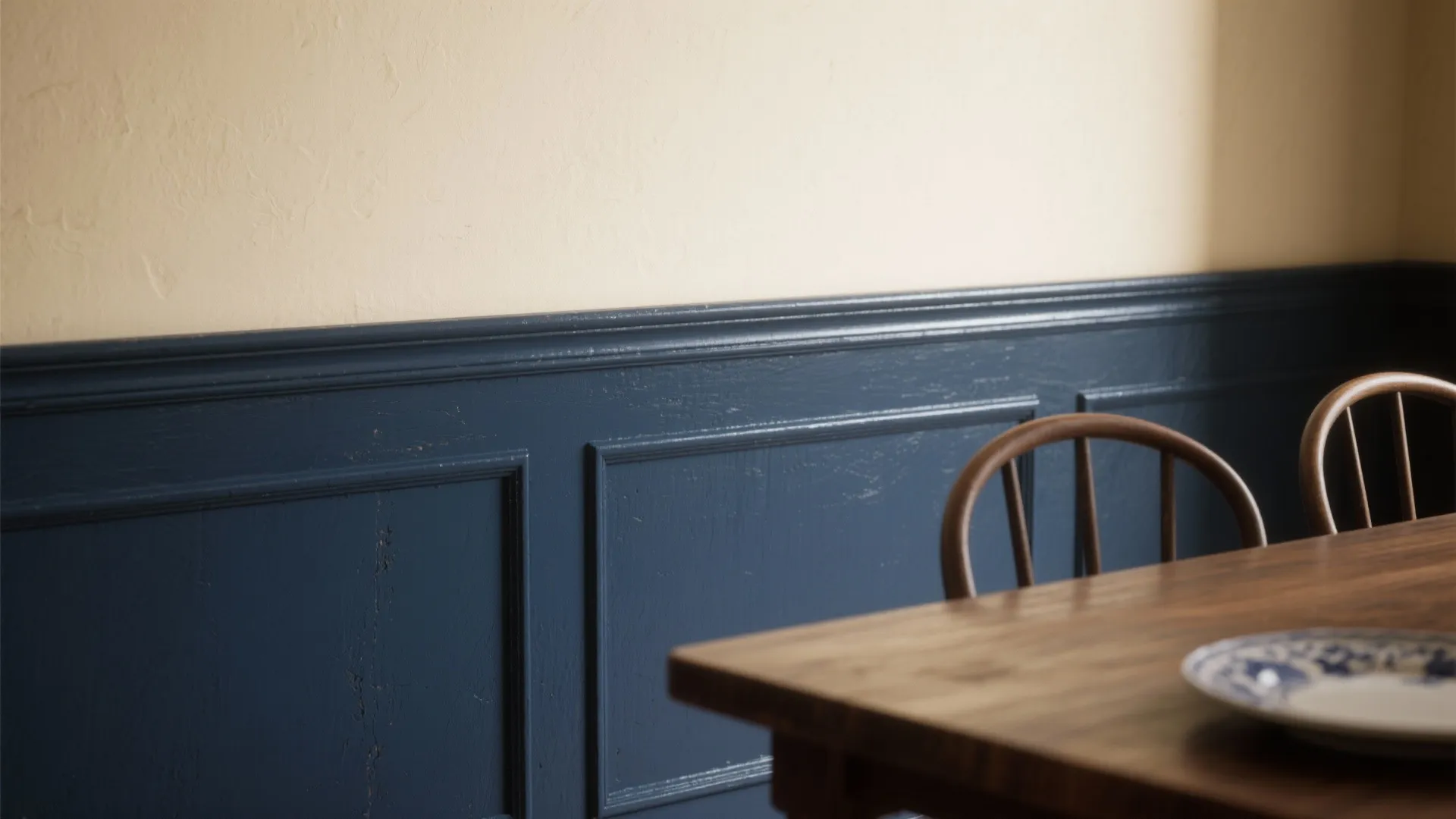 1. Deep Navy + Warm Cream