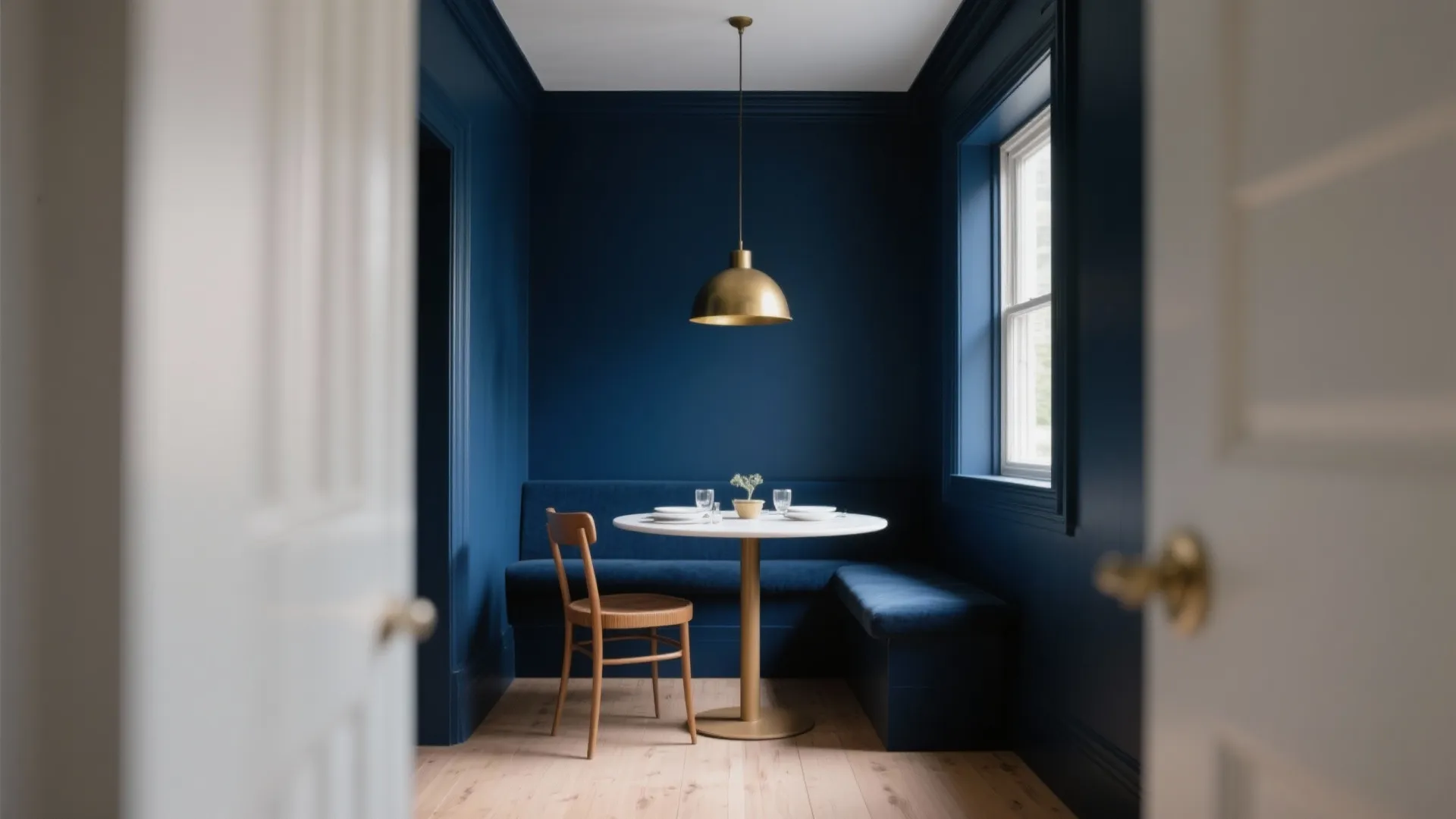 Navy Blue Dining Room Drama