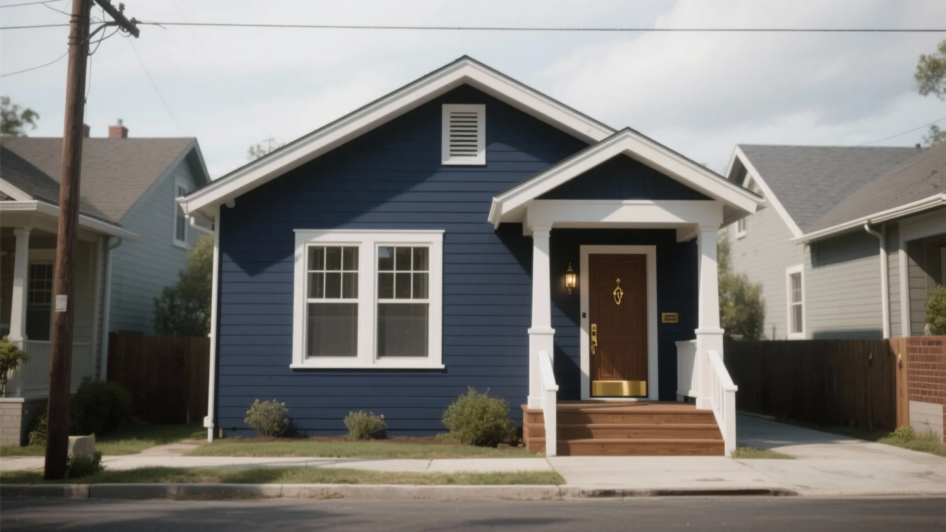 1. Go bold on the facade with a deep blue