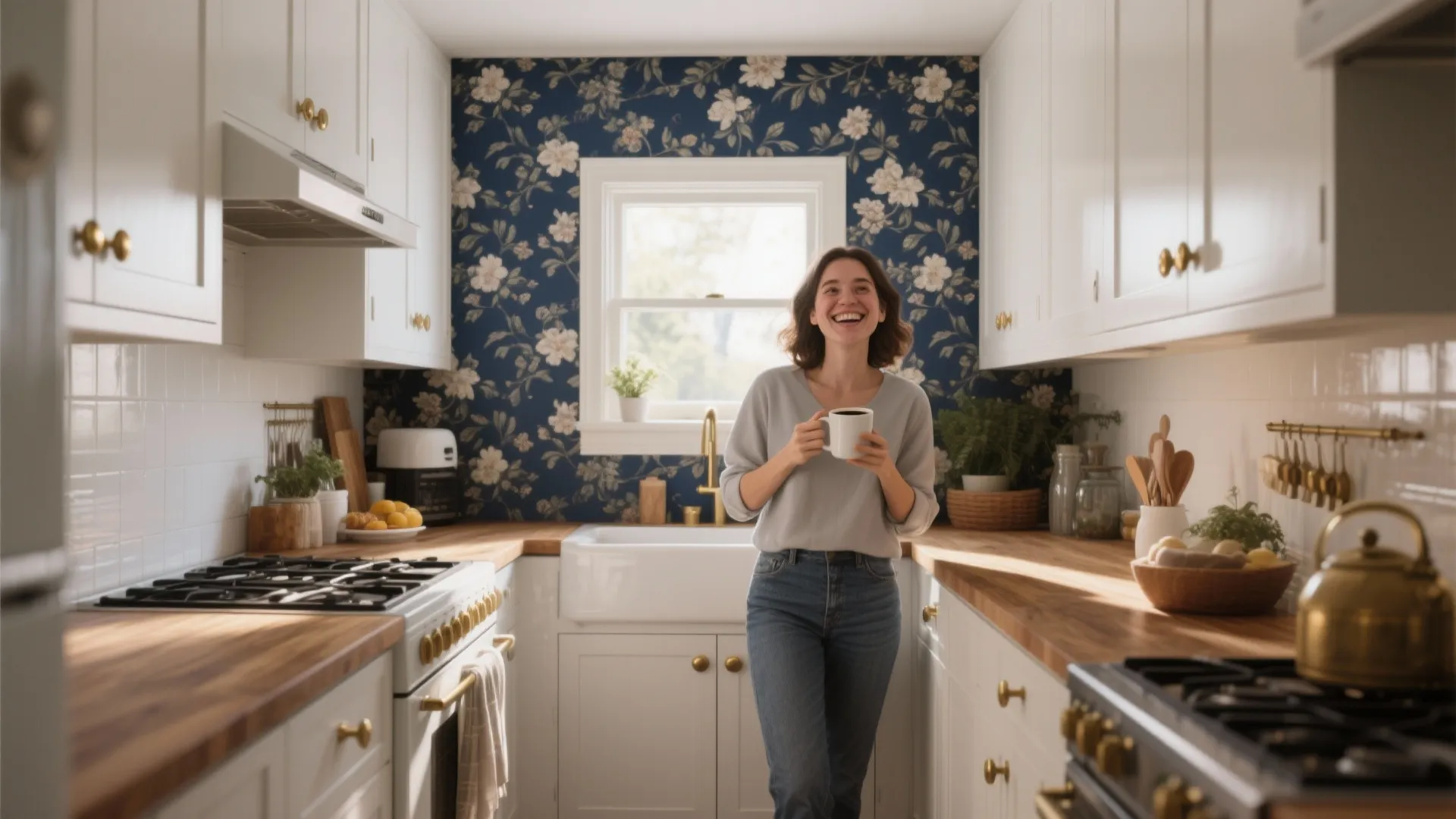 5 Blue Wallpaper Ideas for Kitchens: Small kitchen? Big impact: 5 blue wallpaper inspirations to refresh your cooking space