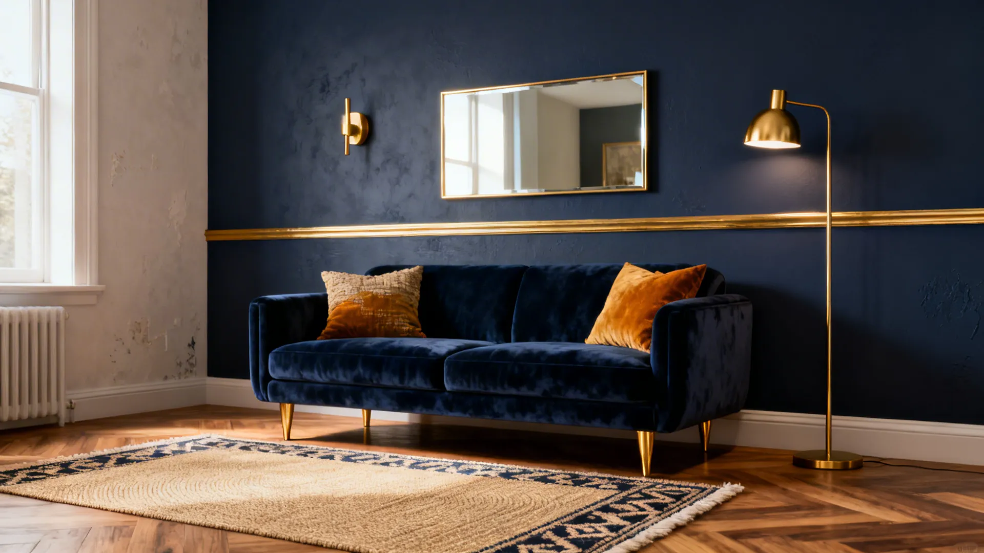 Navy Blue & Gold Living Room: 5 Inspo Ideas