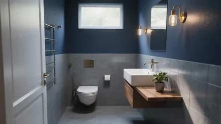 5 Gray and Navy Bathroom Ideas