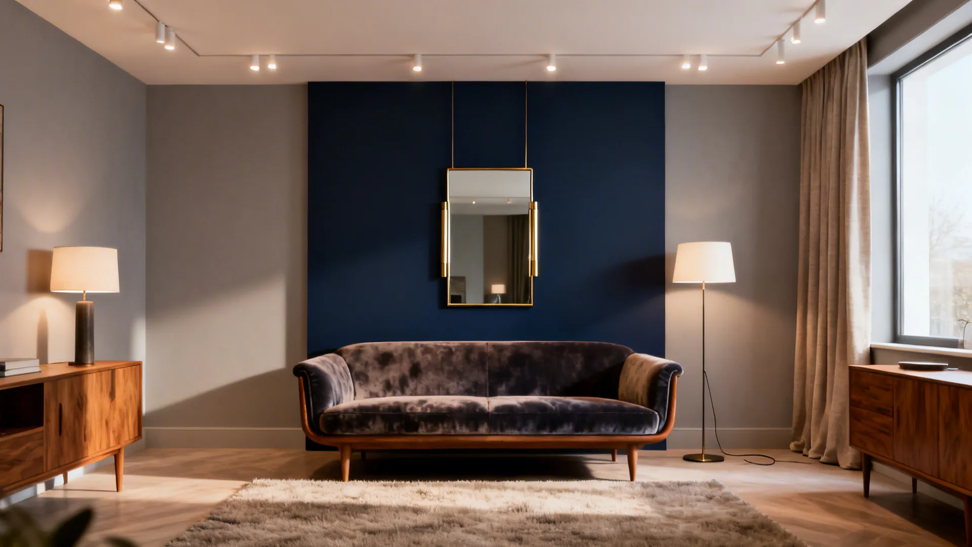 Navy Blue + Gray Living Room Ideas (5 Inspo): Cozy, modern navy and gray living room ideas with space-smart tips from a senior designer