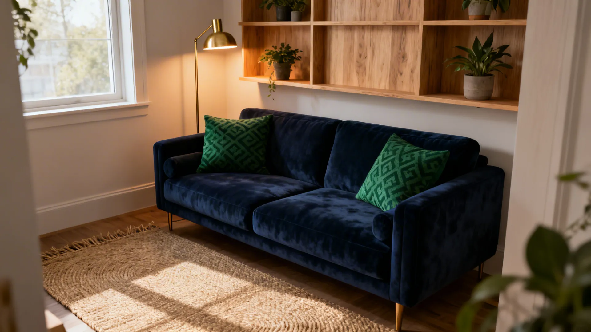 5 Green & Navy Blue Living Room Ideas