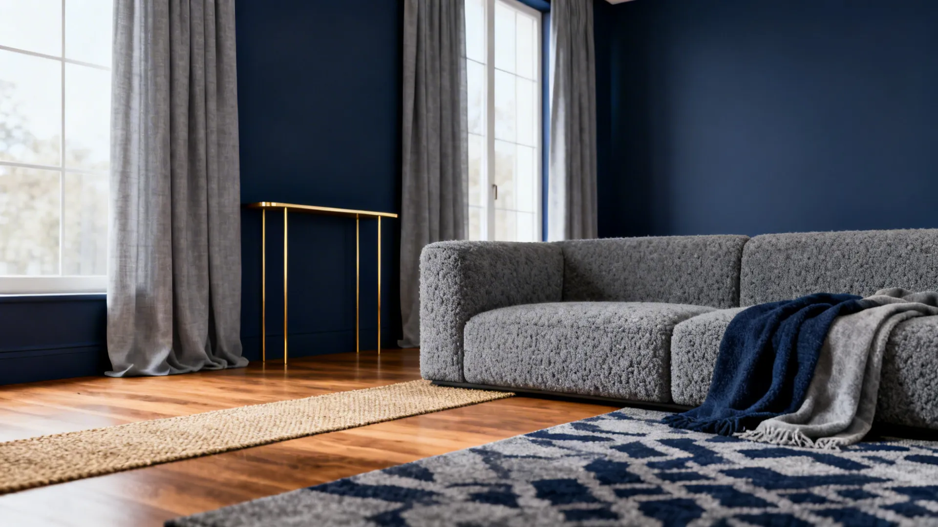 5 Navy and Grey Living Room Ideas for Dark Rooms
