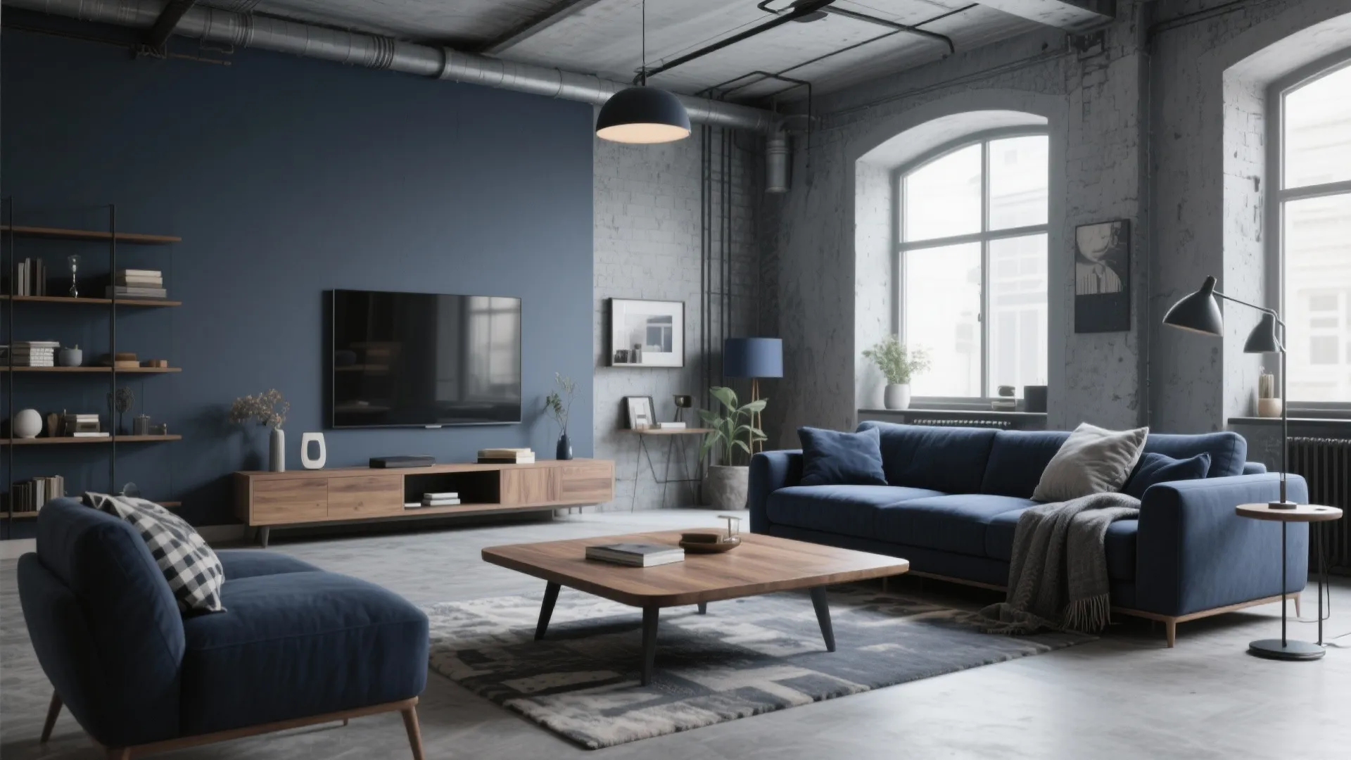 6. Navy and Grey Palette