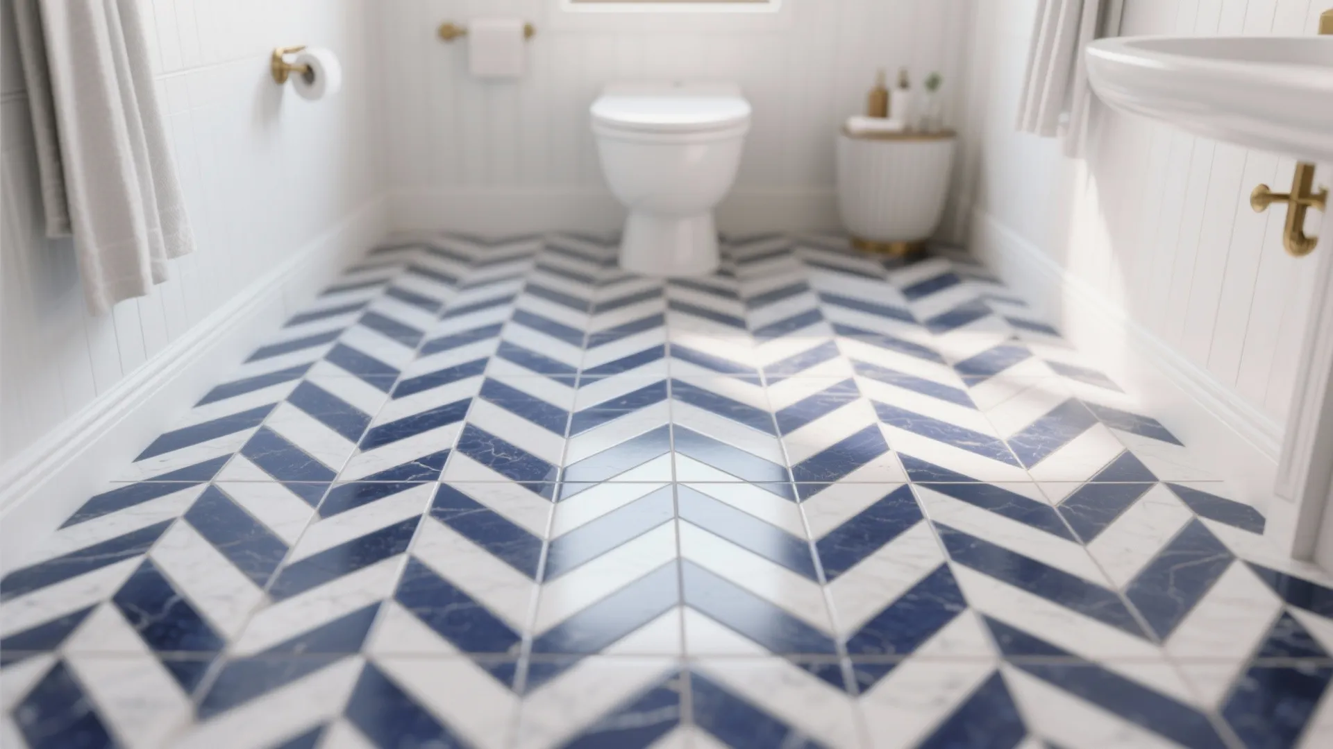 1. Classic Navy Herringbone